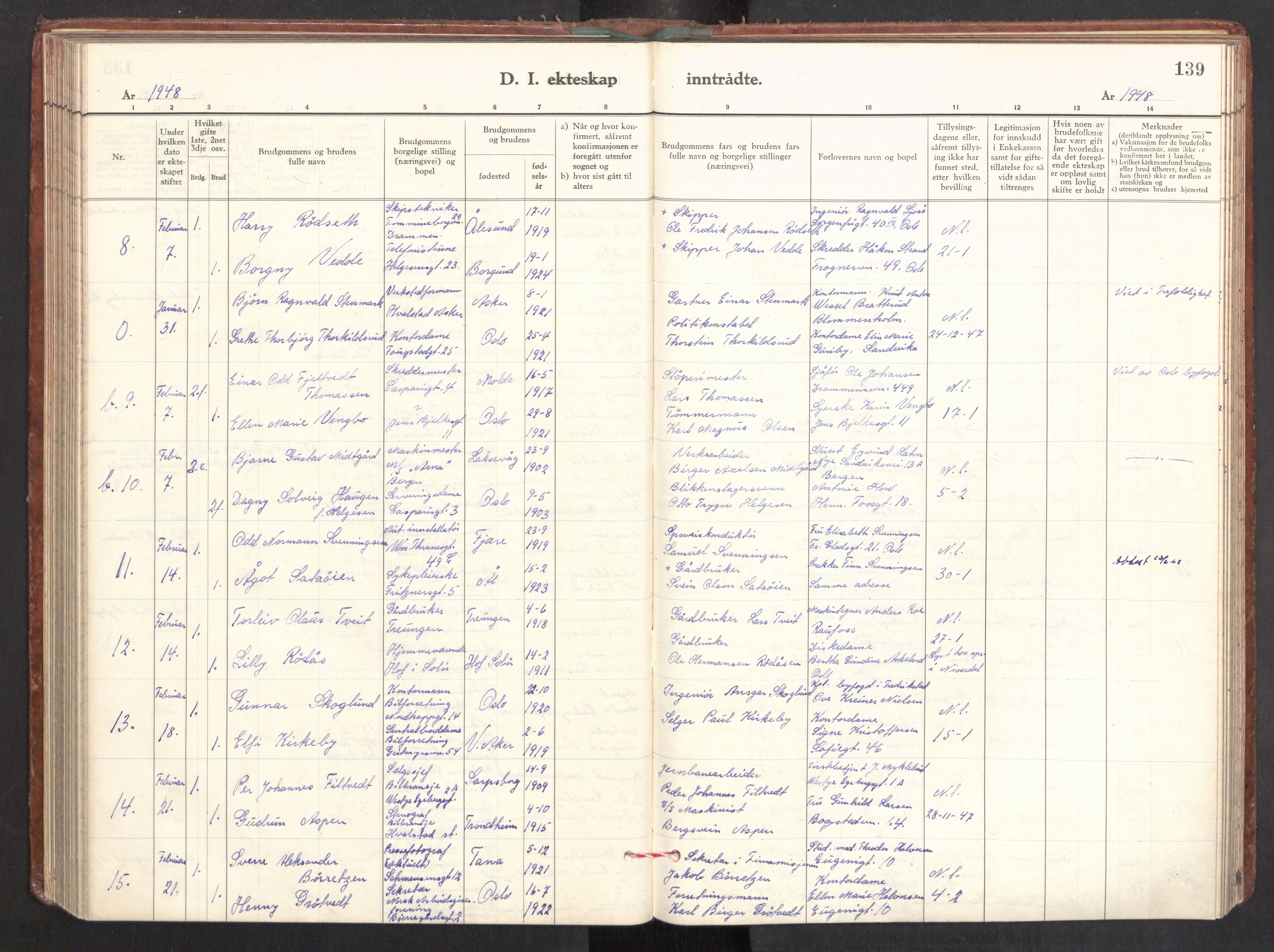 Gamle Aker prestekontor Kirkebøker, AV/SAO-A-10617a/F/L0022: Ministerialbok nr. 22, 1941-1952, s. 139