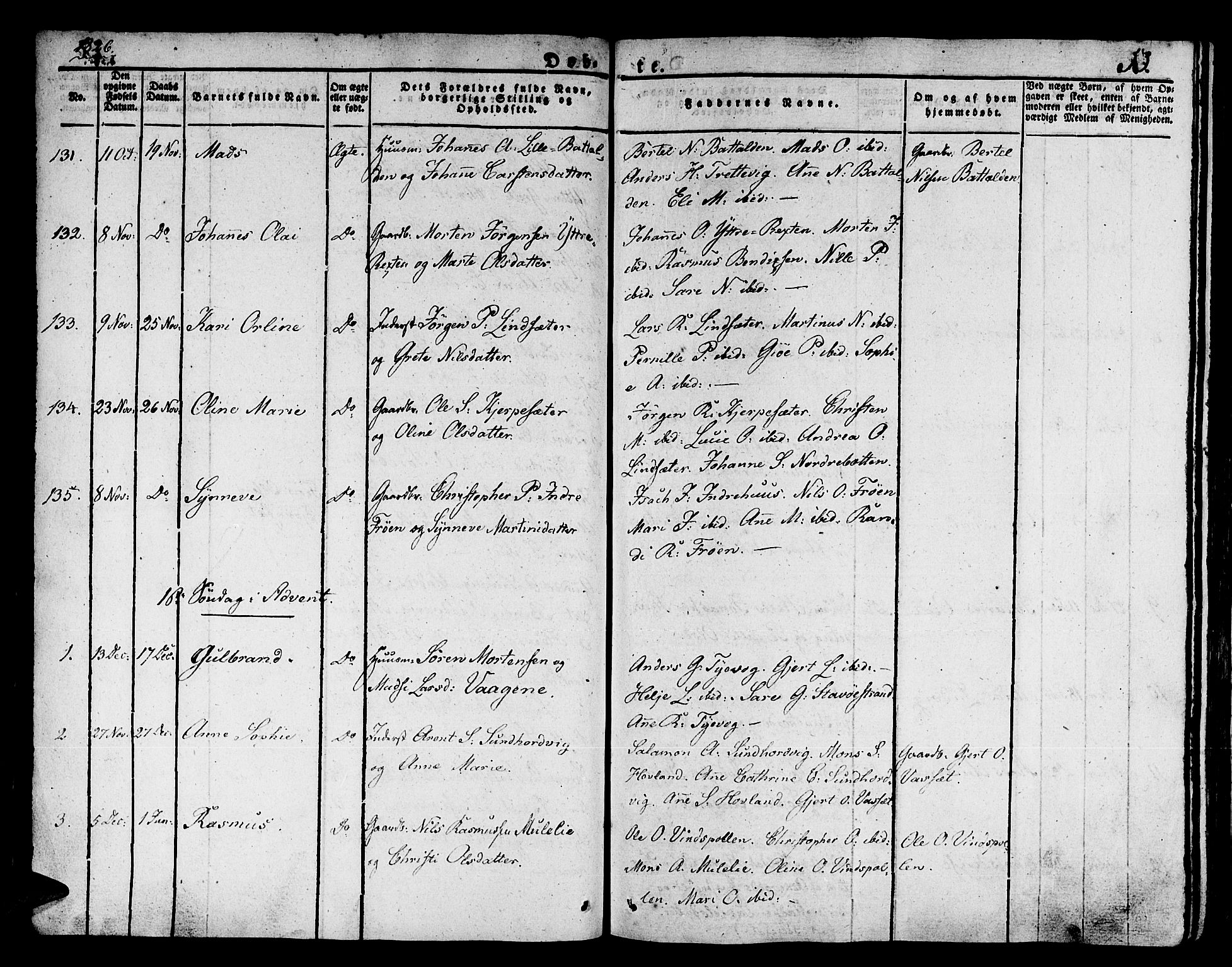 Kinn sokneprestembete, AV/SAB-A-80801/H/Haa/Haaa/L0004/0001: Ministerialbok nr. A 4I, 1822-1840, s. 53