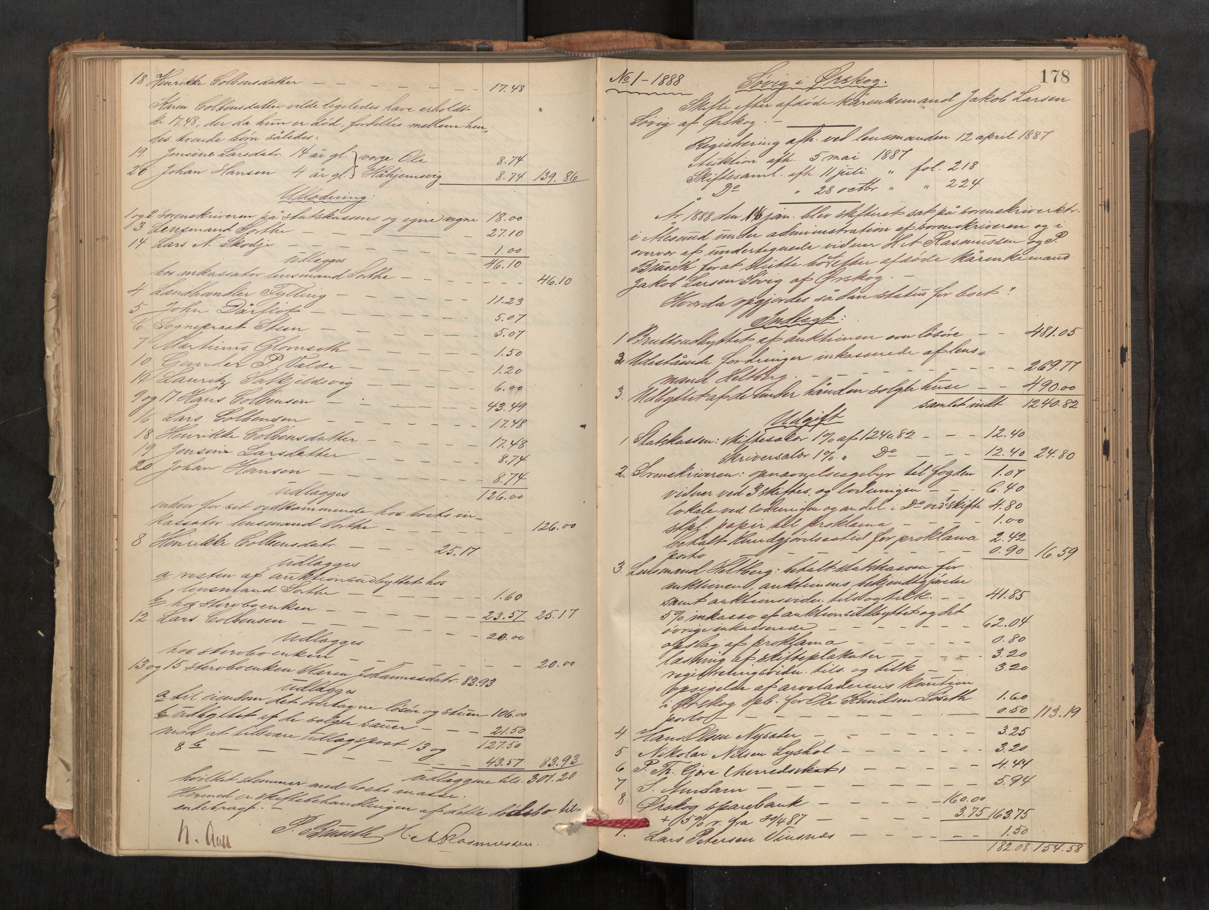 Nordre Sunnmøre sorenskriveri, AV/SAT-A-0006/1/3/3A/L0021: Skiftesluttningsprotokoll 2, 1884-1893, s. 178