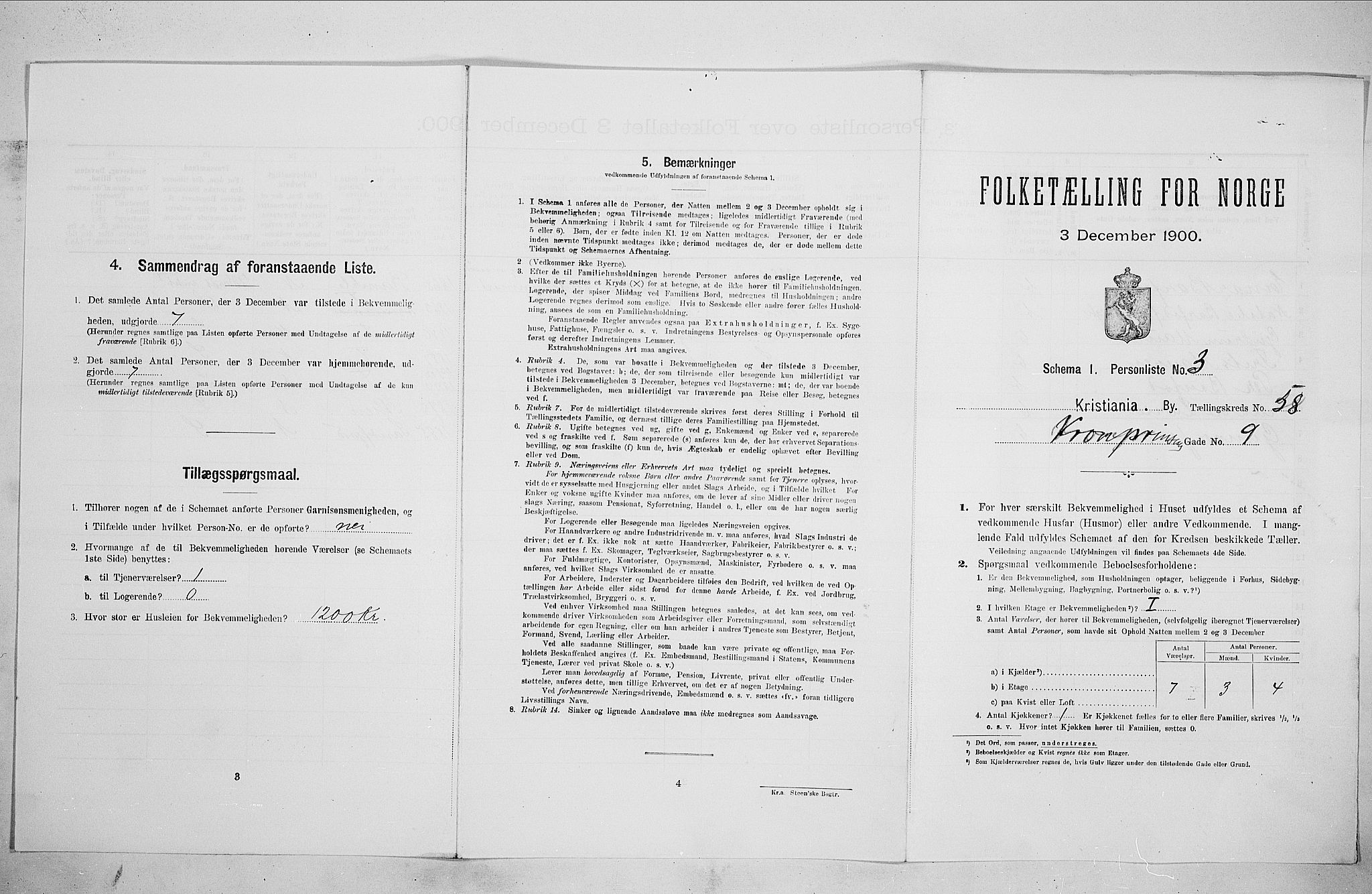 SAO, Folketelling 1900 for 0301 Kristiania kjøpstad, 1900, s. 49873