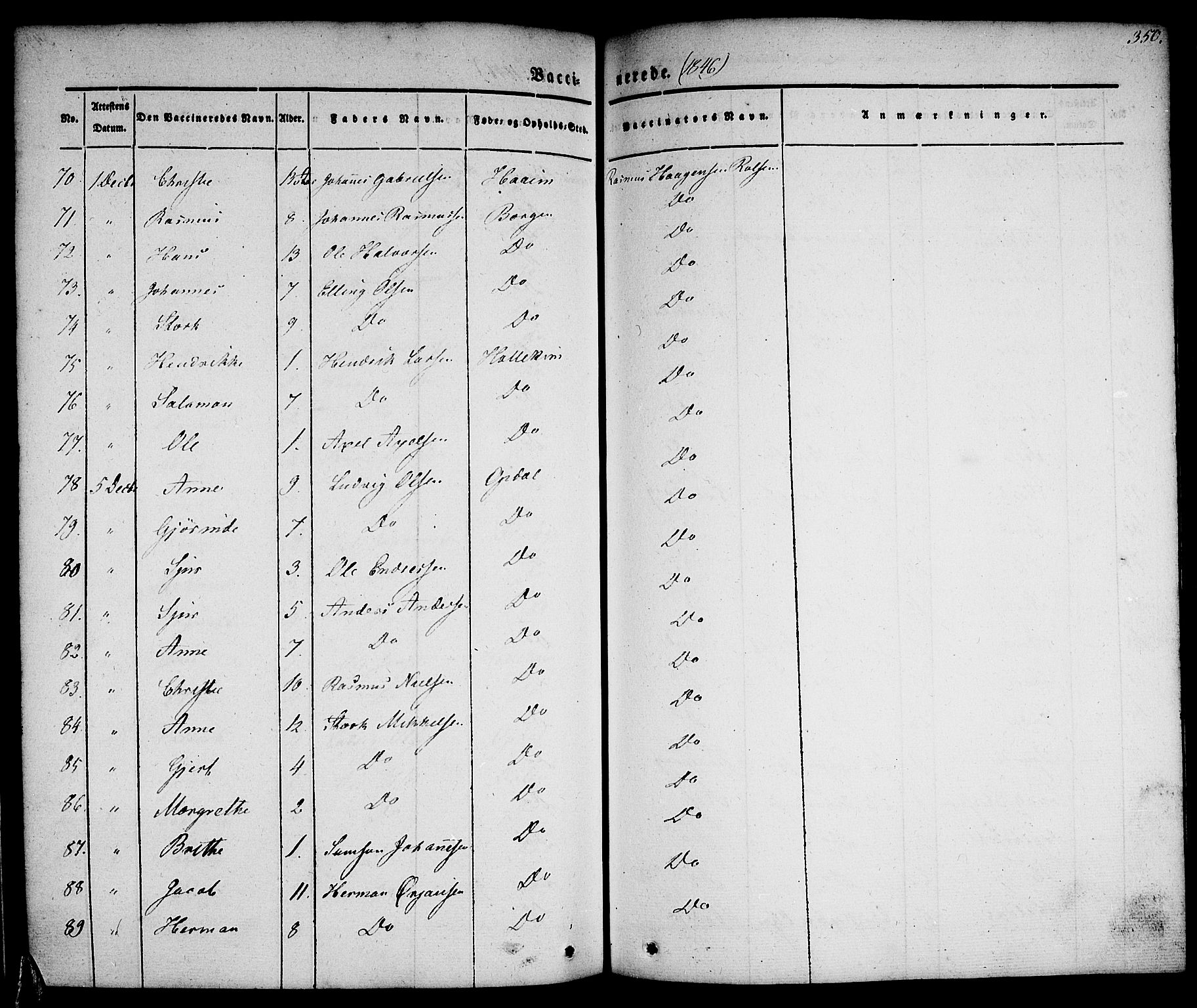 Tysnes sokneprestembete, AV/SAB-A-78601/H/Haa: Ministerialbok nr. A 9, 1837-1848, s. 350