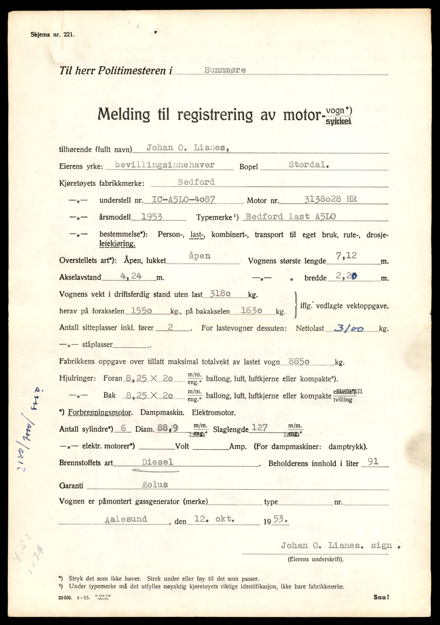 Møre og Romsdal vegkontor - Ålesund trafikkstasjon, AV/SAT-A-4099/F/Fe/L0036: Registreringskort for kjøretøy T 12831 - T 13030, 1927-1998, s. 67