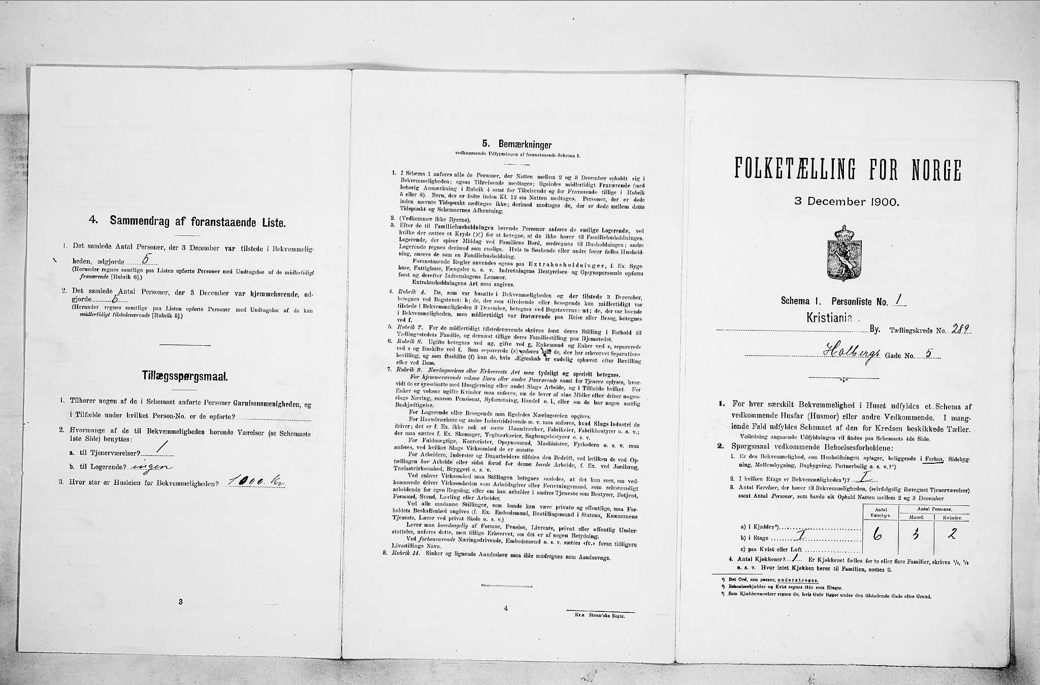 SAO, Folketelling 1900 for 0301 Kristiania kjøpstad, 1900, s. 38008