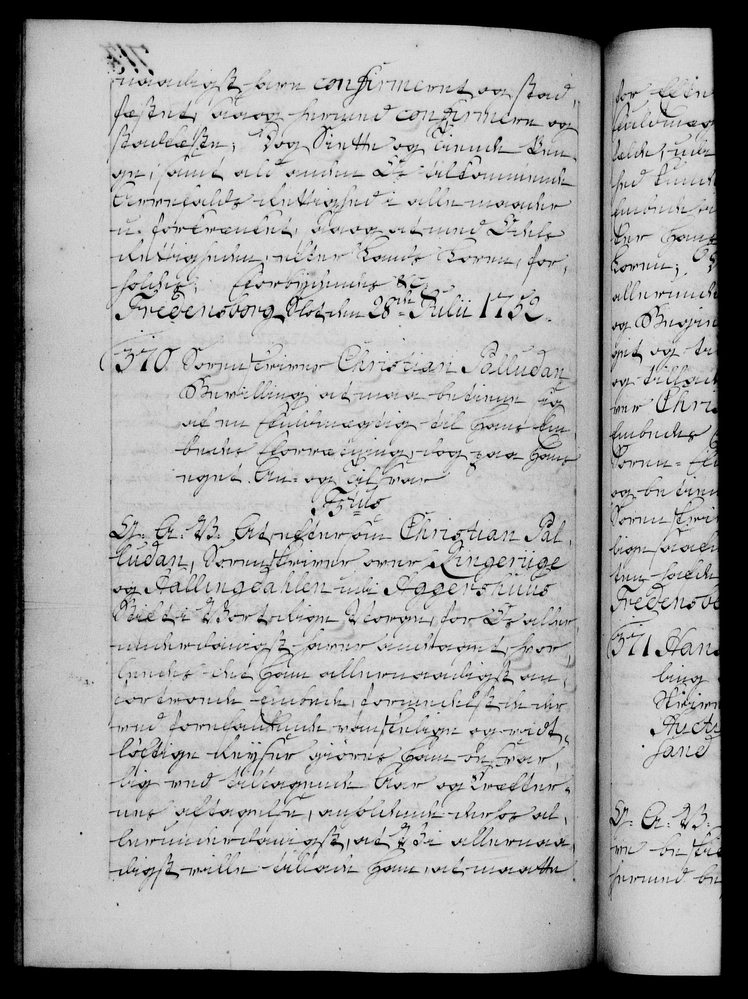 Danske Kanselli 1572-1799, RA/EA-3023/F/Fc/Fca/Fcaa/L0037: Norske registre, 1751-1752, s. 712b