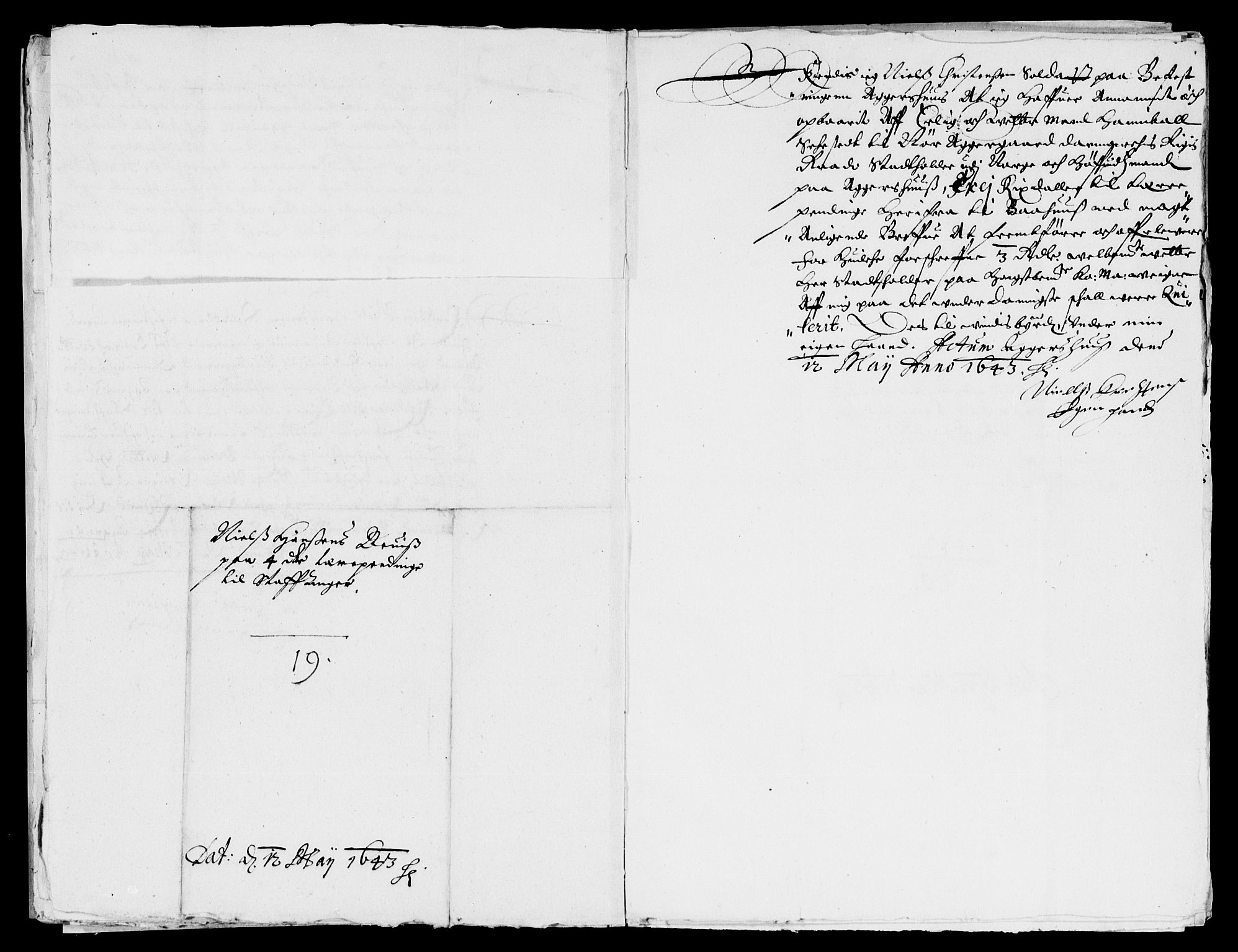 Rentekammeret inntil 1814, Reviderte regnskaper, Lensregnskaper, AV/RA-EA-5023/R/Rb/Rba/L0171: Akershus len, 1643-1644