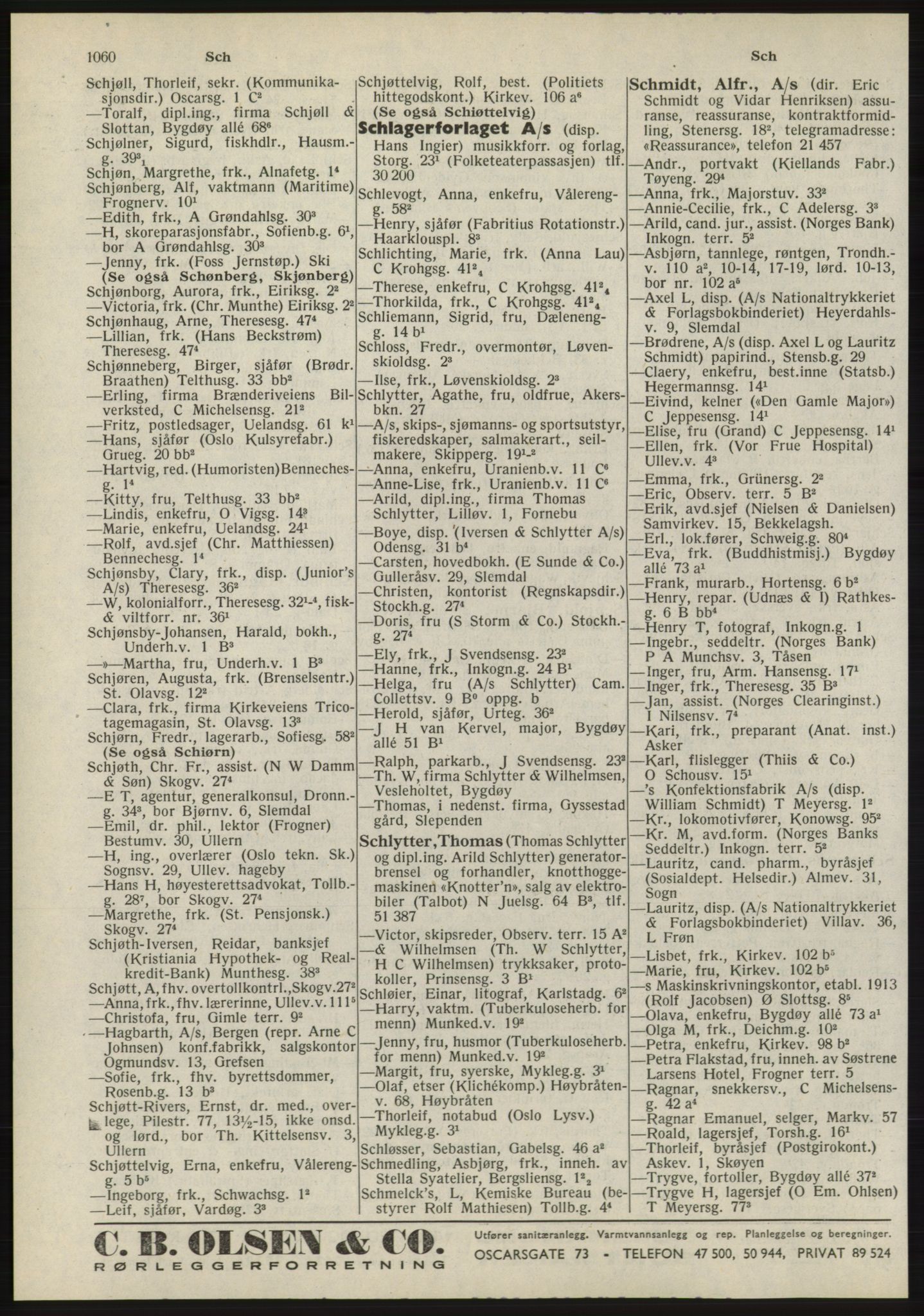 Kristiania/Oslo adressebok, PUBL/-, 1945, s. 1056