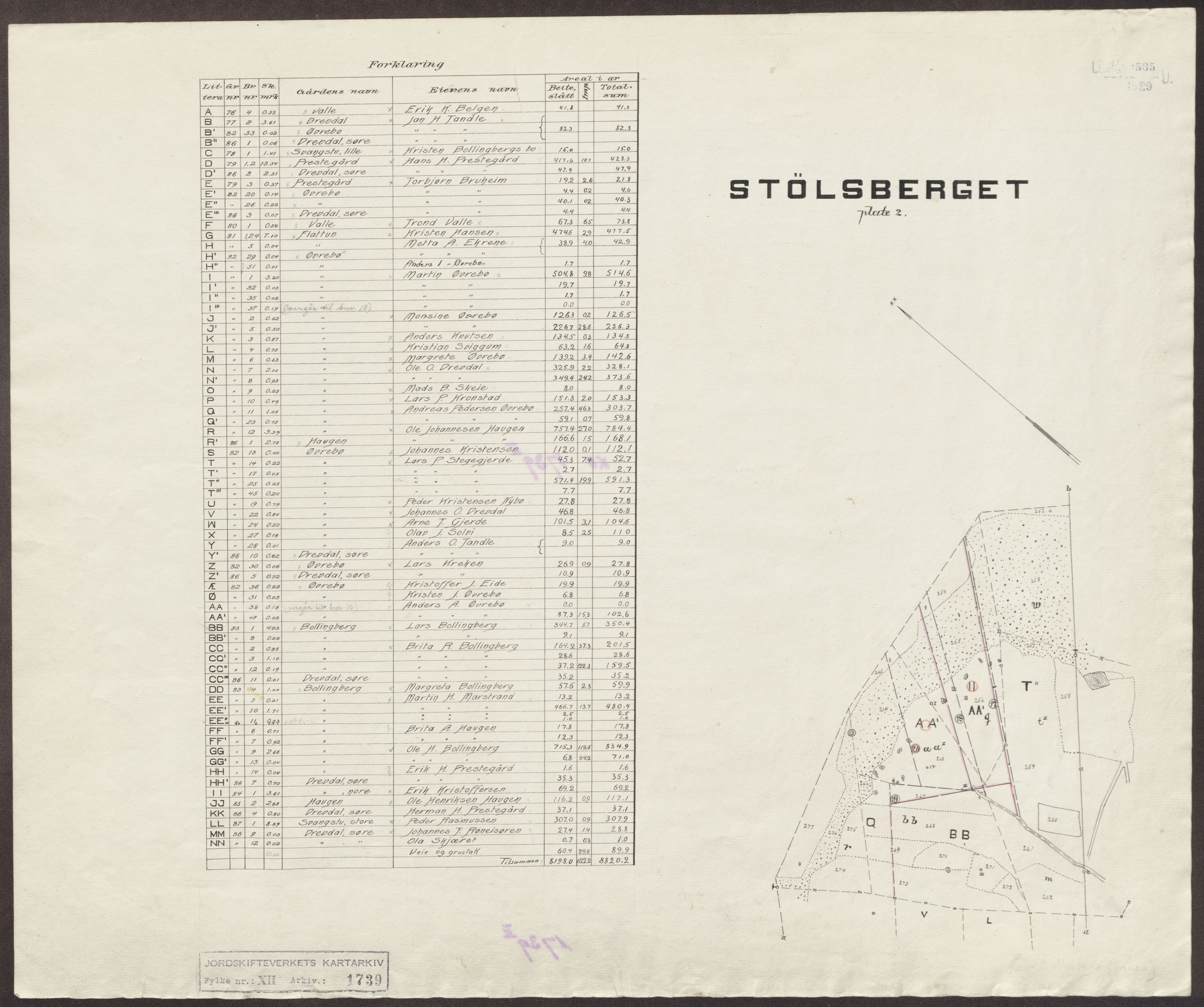 Jordskifteverkets kartarkiv, RA/S-3929/T, 1859-1988, s. 2034