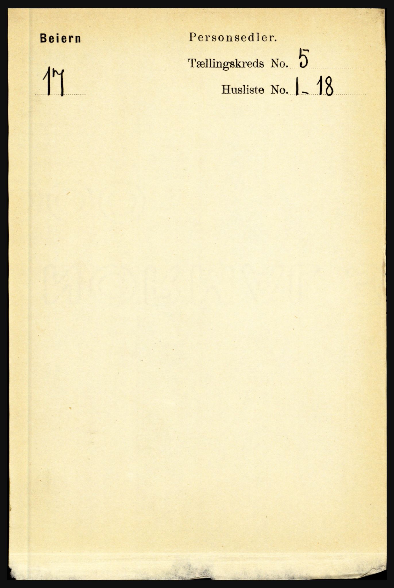 RA, Folketelling 1891 for 1839 Beiarn herred, 1891, s. 1730