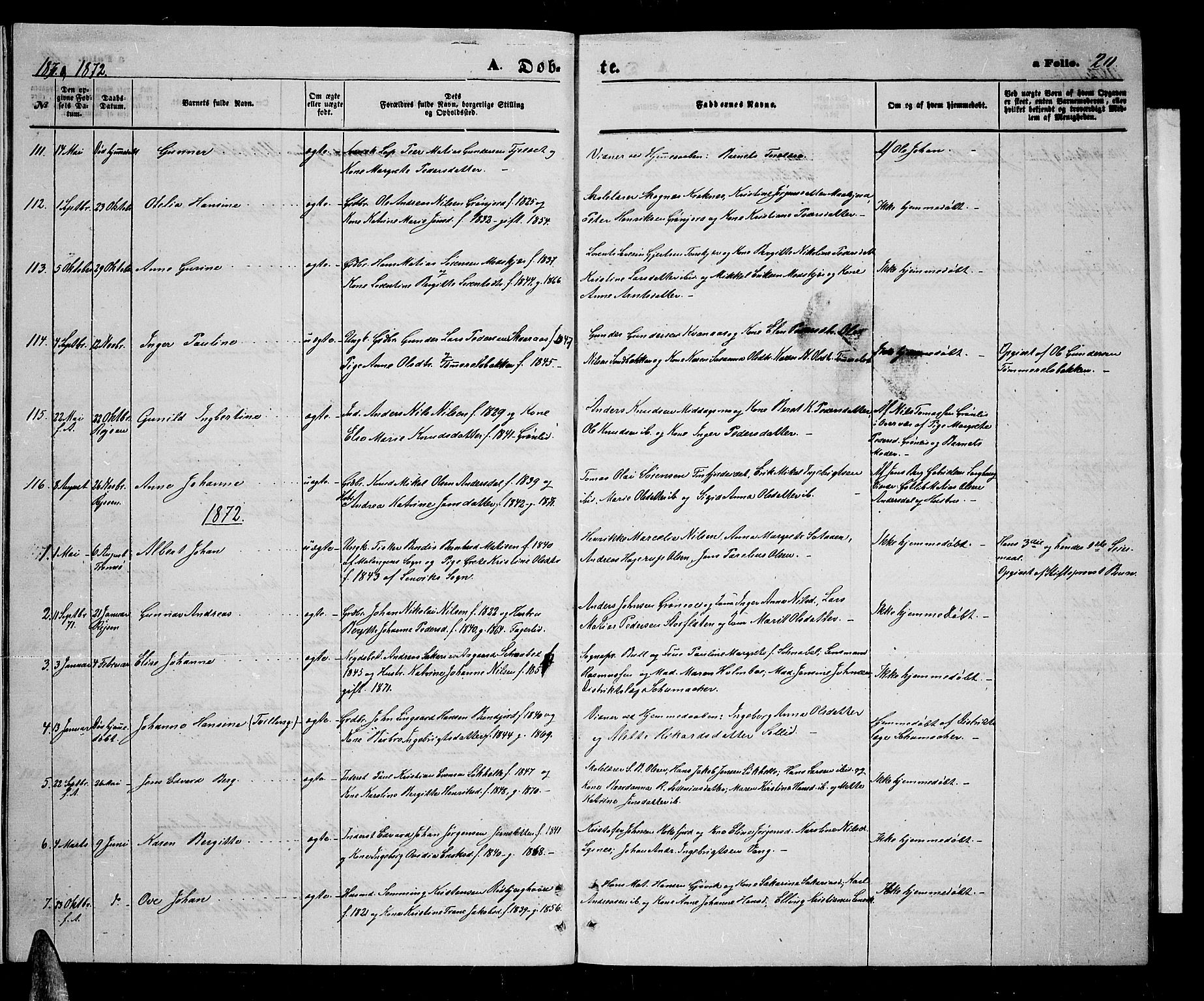 Lenvik sokneprestembete, AV/SATØ-S-1310/H/Ha/Hab/L0005klokker: Klokkerbok nr. 5, 1870-1880, s. 20