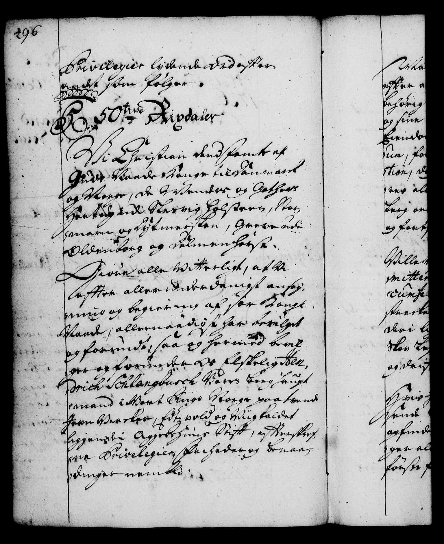 Rentekammeret, Kammerkanselliet, RA/EA-3111/G/Gg/Gga/L0002: Norsk ekspedisjonsprotokoll med register (merket RK 53.2), 1723-1727, s. 496