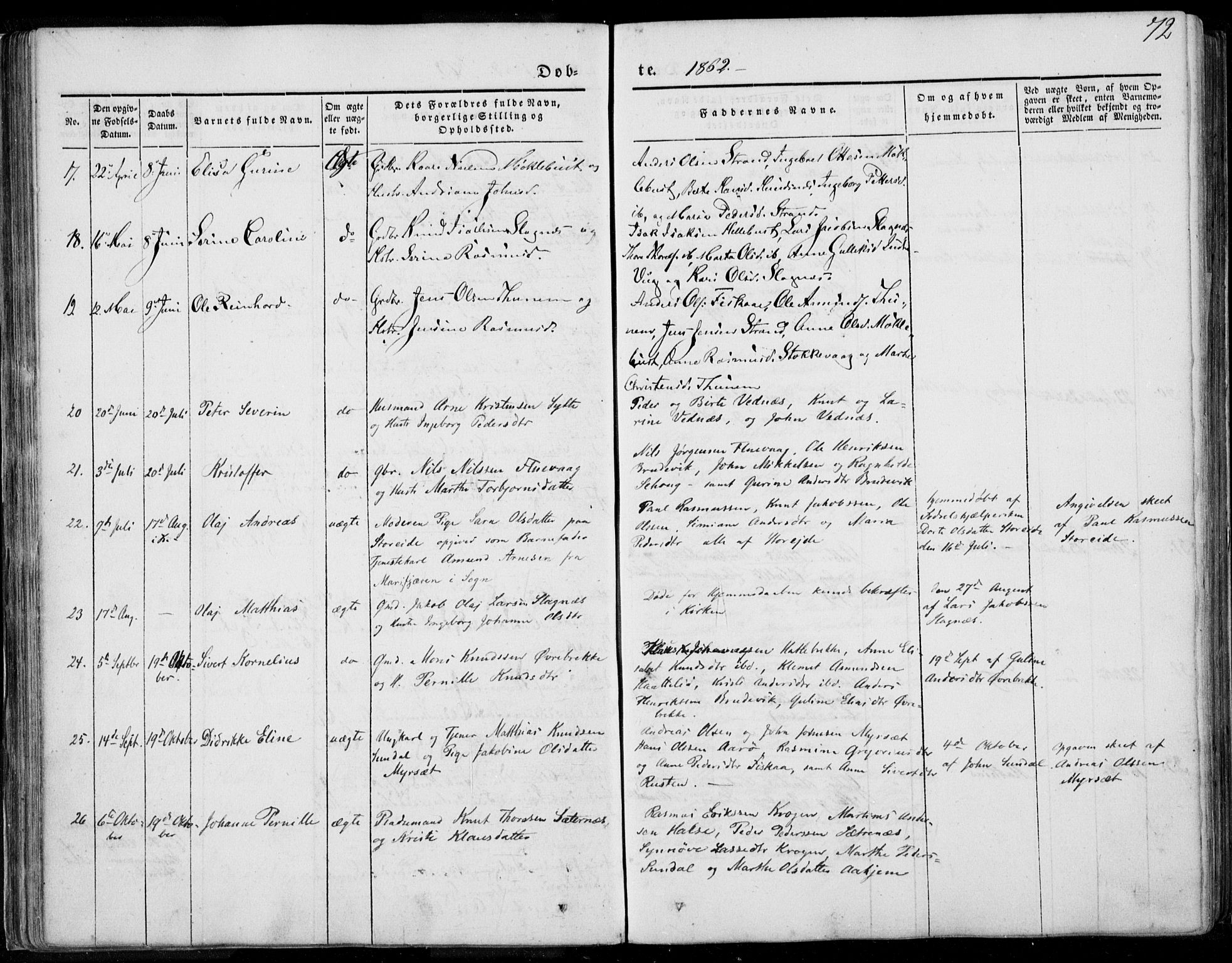 Ministerialprotokoller, klokkerbøker og fødselsregistre - Møre og Romsdal, AV/SAT-A-1454/501/L0006: Ministerialbok nr. 501A06, 1844-1868, s. 72