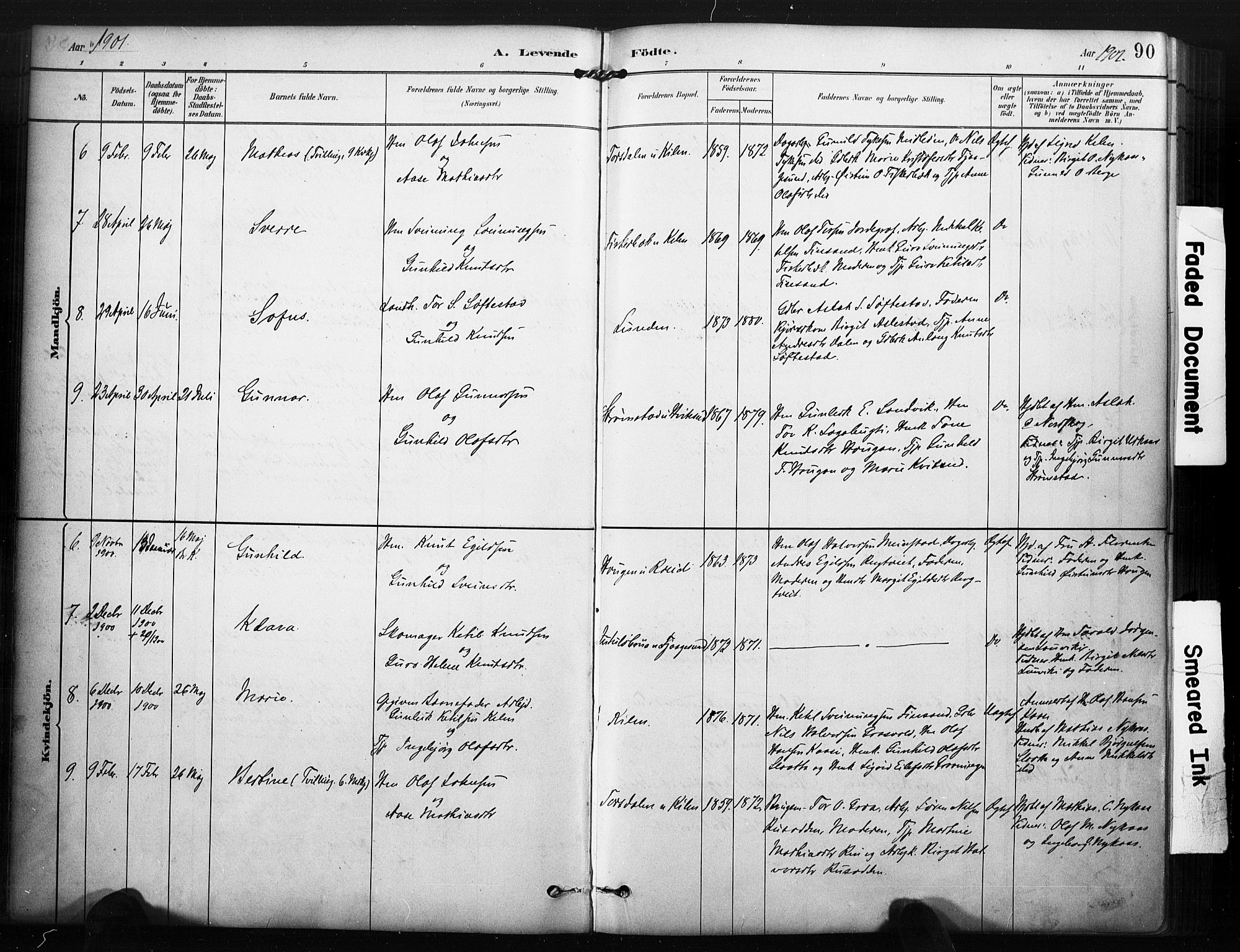 Kviteseid kirkebøker, AV/SAKO-A-276/F/Fa/L0008: Ministerialbok nr. I 8, 1882-1903, s. 90