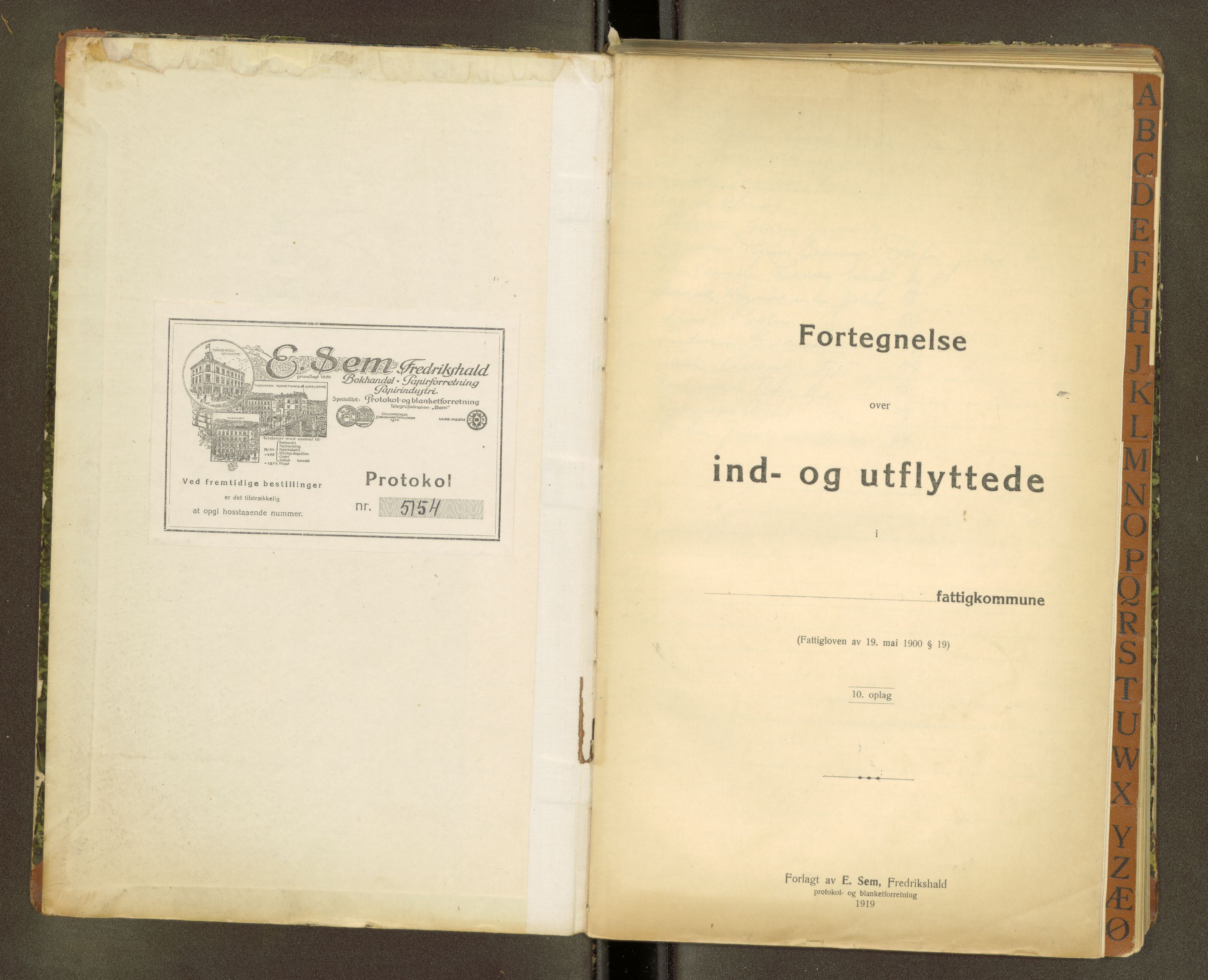 Nærøy og Vikna lensmannskontor, AV/SAT-A-1033/2/03/L0104: Inn- og utflyttede, Nærøy og Vikna, 1920-1936