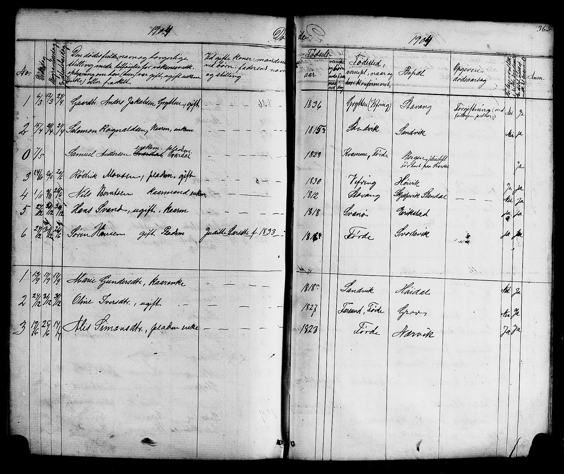Kinn sokneprestembete, AV/SAB-A-80801/H/Hab/Habc/L0002: Klokkerbok nr. C 2, 1869-1918, s. 365