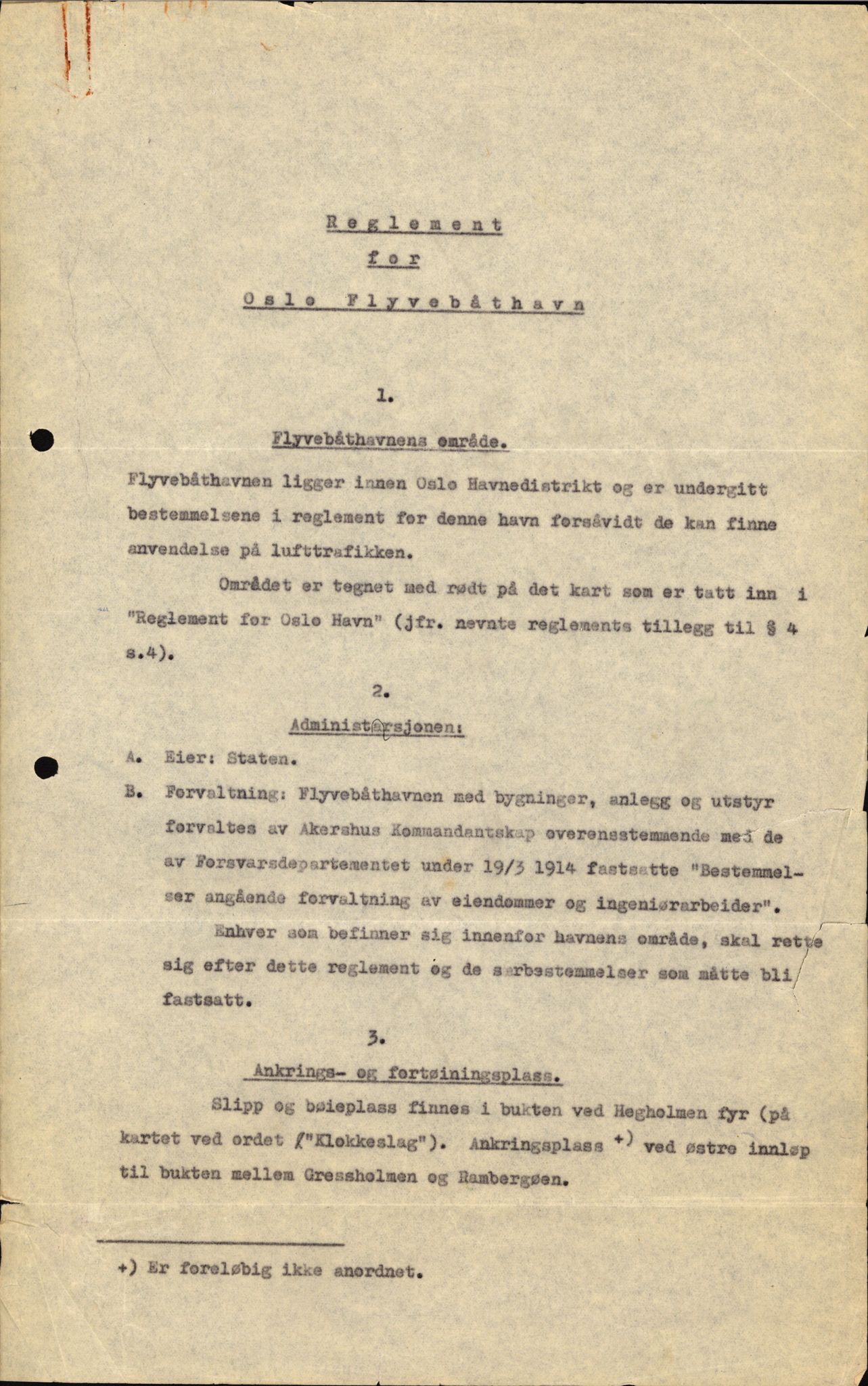 Forsvaret, Forsvarets krigshistoriske avdeling, AV/RA-RAFA-2017/E/Eb/L0110: Luftforsvaret.  Flyplasser m.m., 1931-1940, s. 3