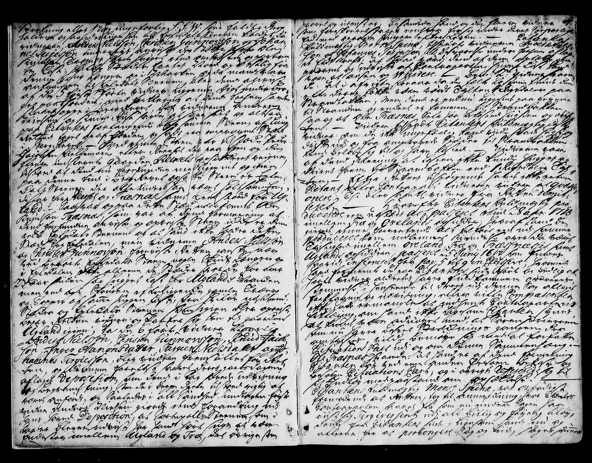 Nedenes sorenskriveri før 1824, SAK/1221-0007/F/Fa/L0026: Tingbok med register nr 21, 1744-1747, s. 3b-4a