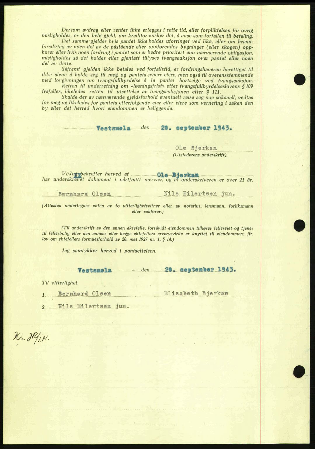 Nordmøre sorenskriveri, AV/SAT-A-4132/1/2/2Ca: Pantebok nr. B91, 1943-1944, Dagboknr: 2225/1943