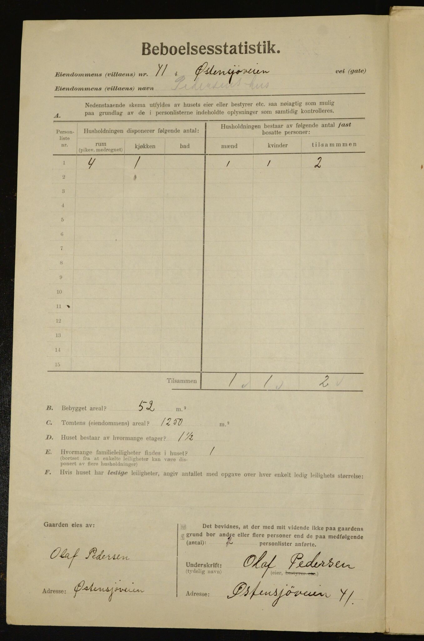 , Kommunal folketelling 1.12.1923 for Aker, 1923, s. 36024