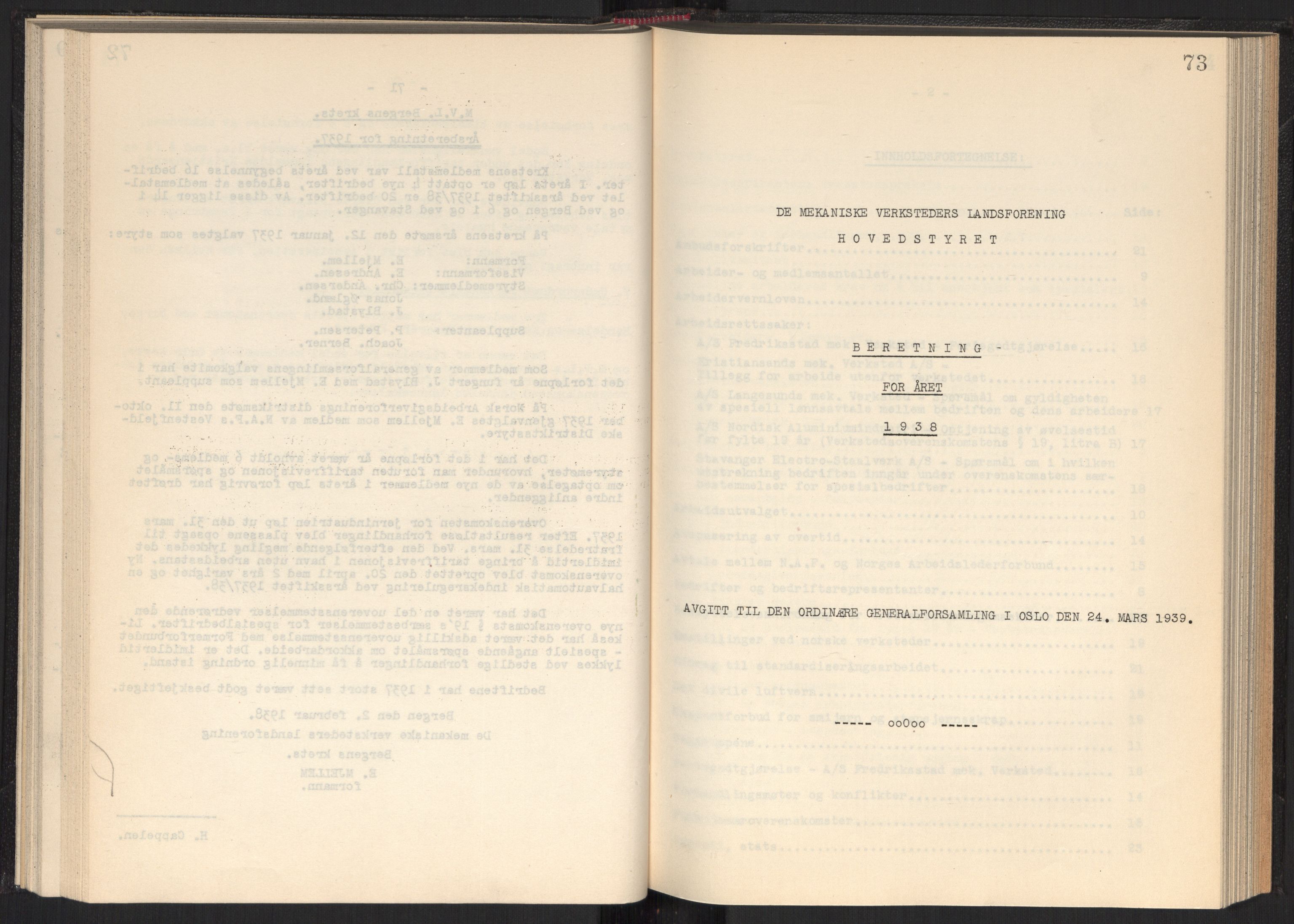 Teknologibedriftenes Landsforening TBL, RA/PA-1700/A/Ad/L0006: Årsberetning med register, 1937-1943, s. 73