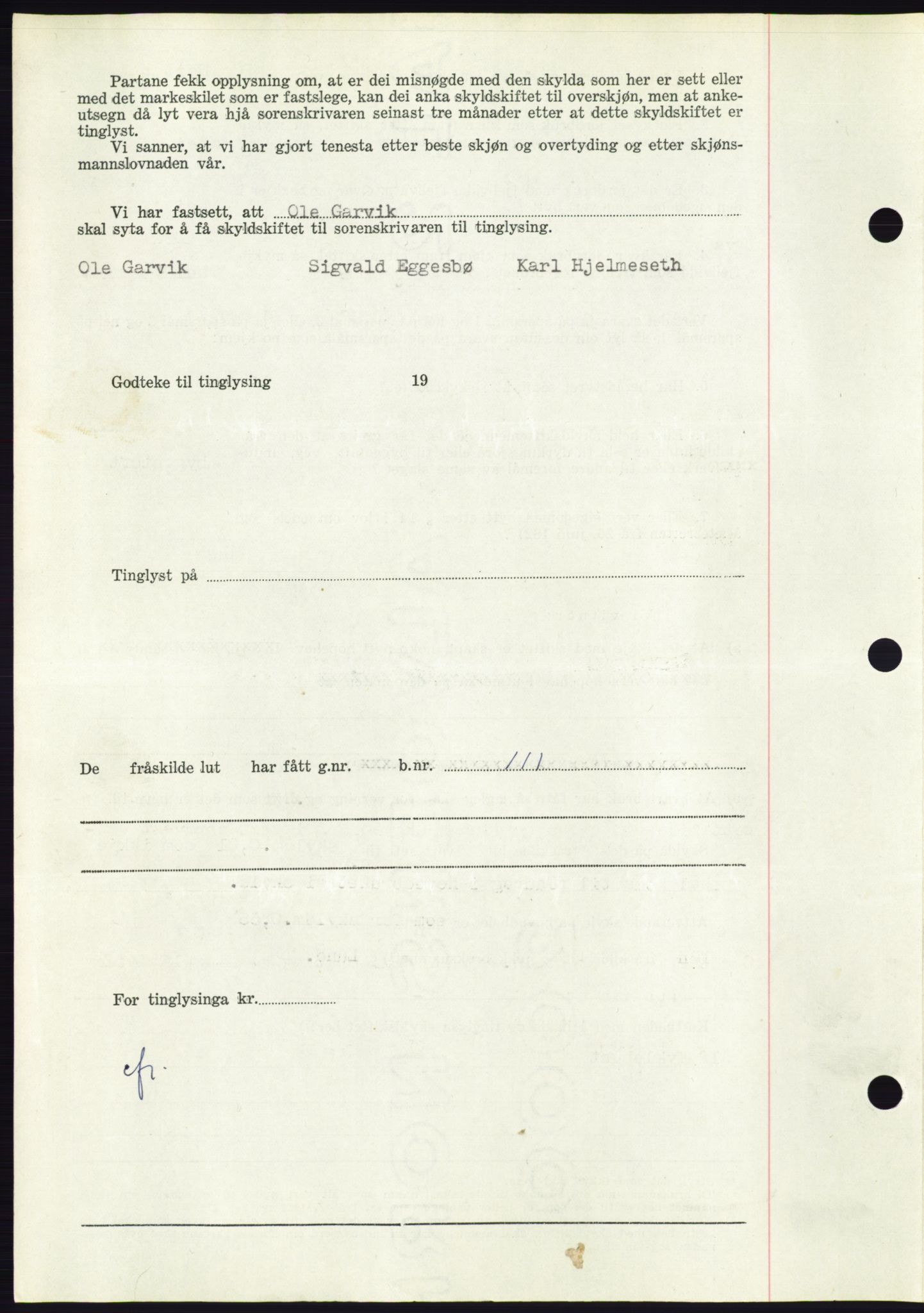 Søre Sunnmøre sorenskriveri, AV/SAT-A-4122/1/2/2C/L0095: Pantebok nr. 21A, 1953-1953, Dagboknr: 2269/1953