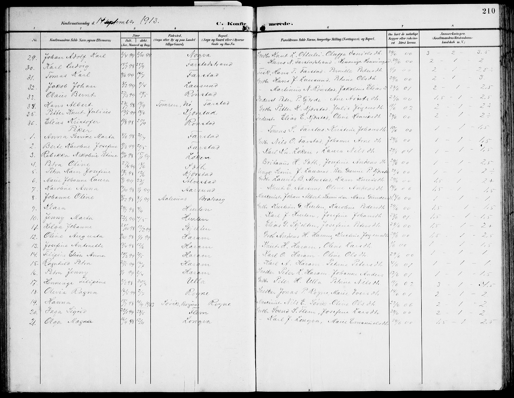 Ministerialprotokoller, klokkerbøker og fødselsregistre - Møre og Romsdal, AV/SAT-A-1454/536/L0511: Klokkerbok nr. 536C06, 1899-1944, s. 210