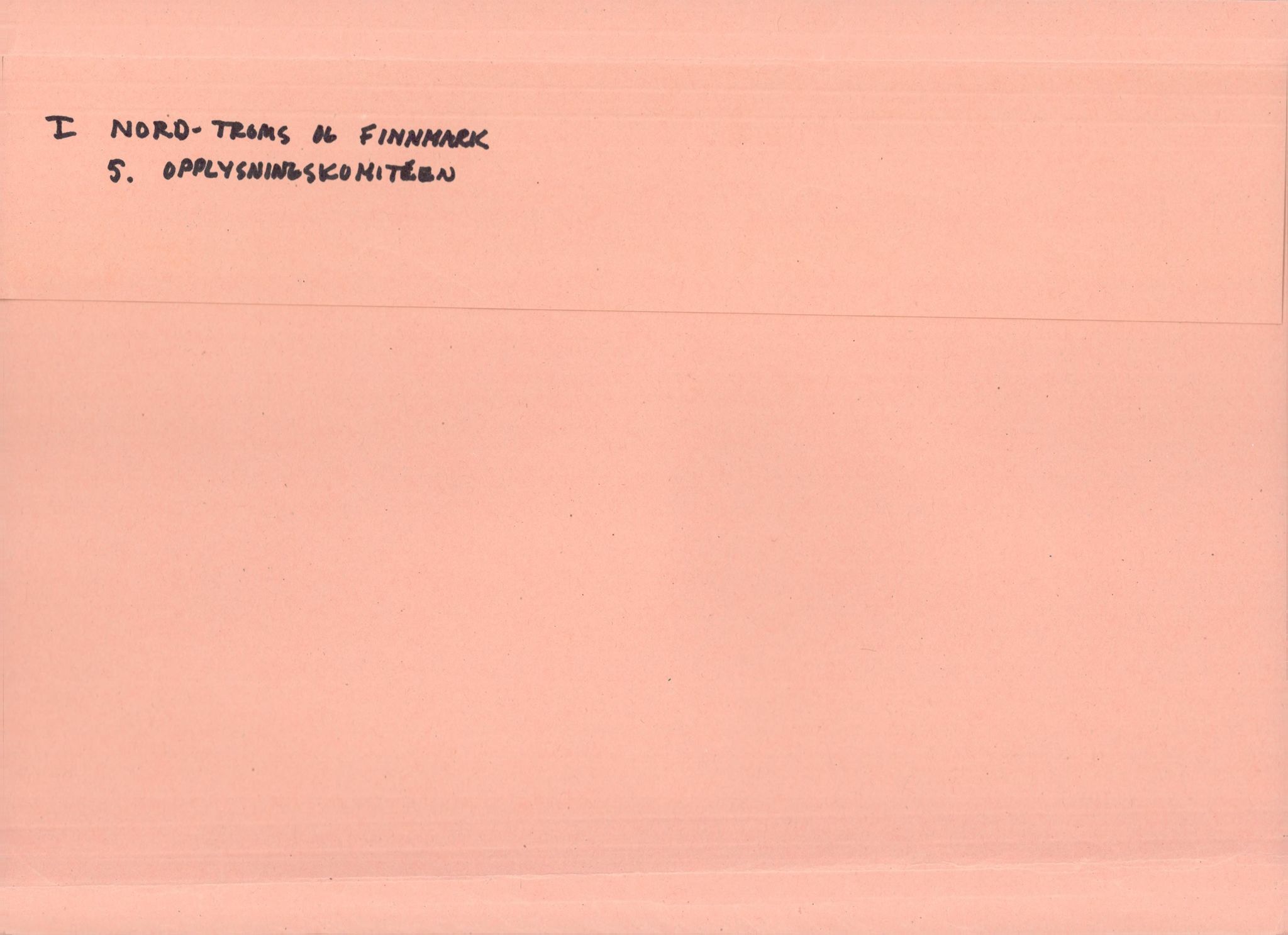 Finnmarkskontorets presse- og opplysningsarkiv , FMFB/A-1198/E/L0003/0005: I Nord-Troms og Finnmark - generelt  / Opplysningskomiteen, 1945-1946