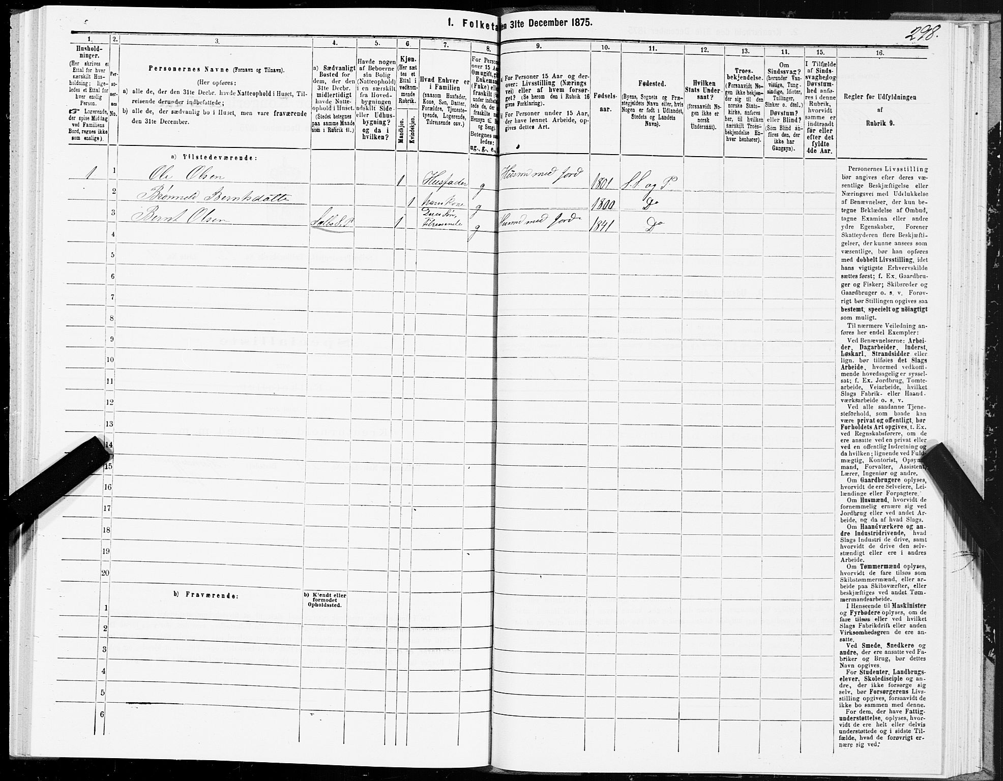 SAT, Folketelling 1875 for 1664P Selbu prestegjeld, 1875, s. 6298