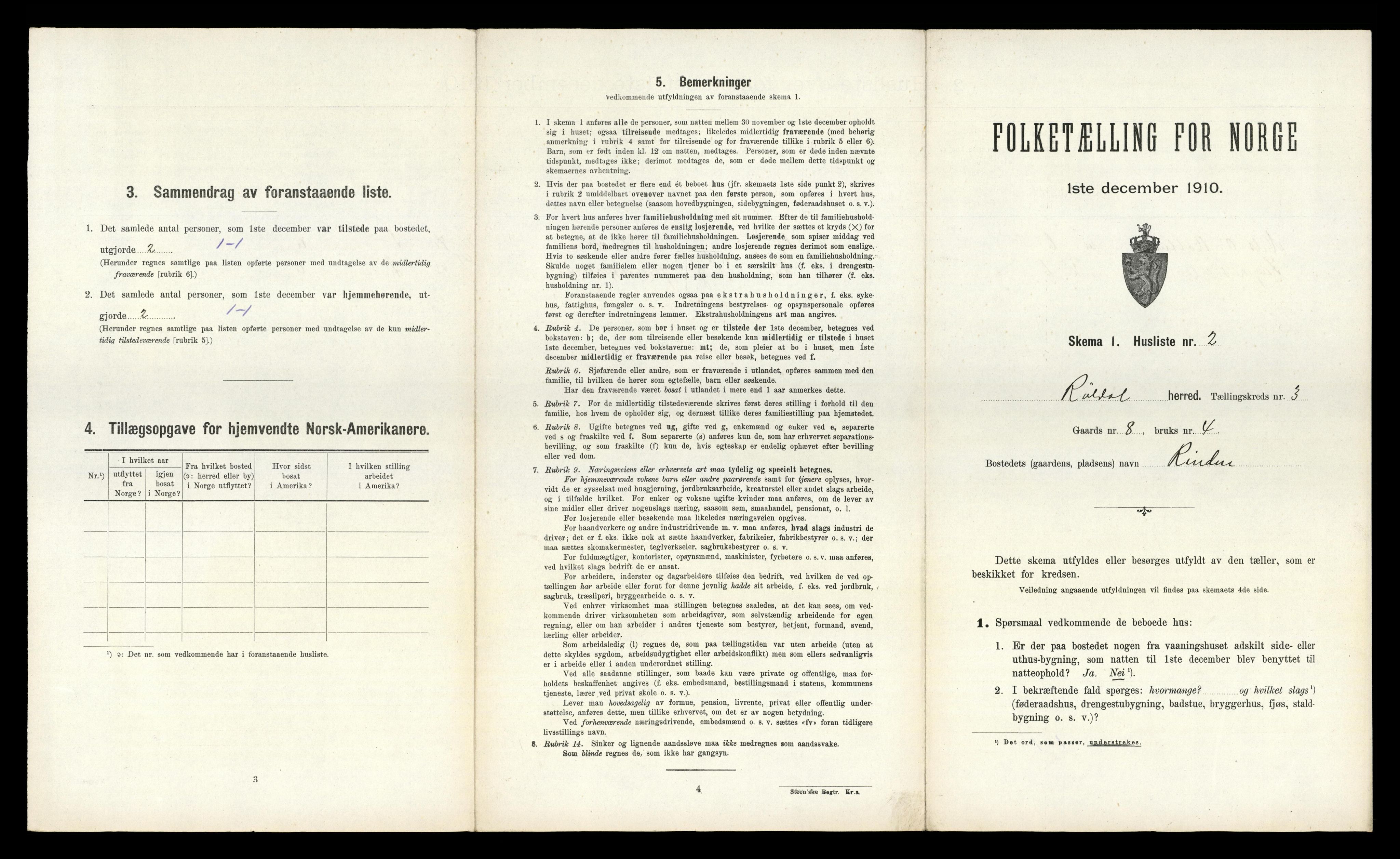 RA, Folketelling 1910 for 1229 Røldal herred, 1910, s. 289