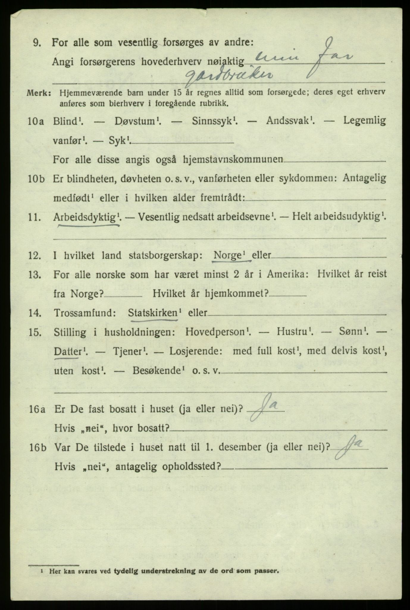 SAB, Folketelling 1920 for 1249 Fana herred, 1920, s. 20986
