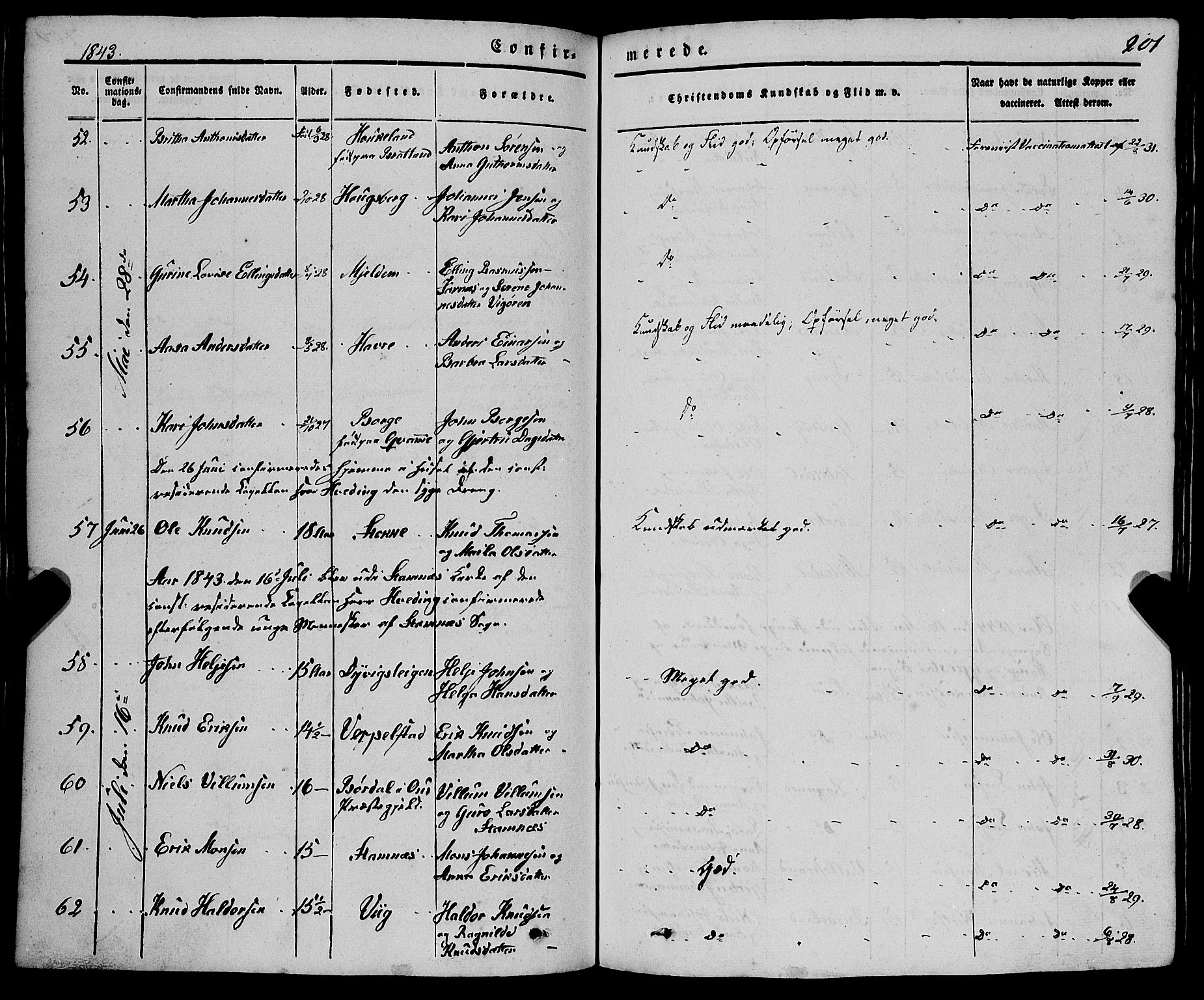 Haus sokneprestembete, AV/SAB-A-75601/H/Haa: Ministerialbok nr. A 15, 1838-1847, s. 201