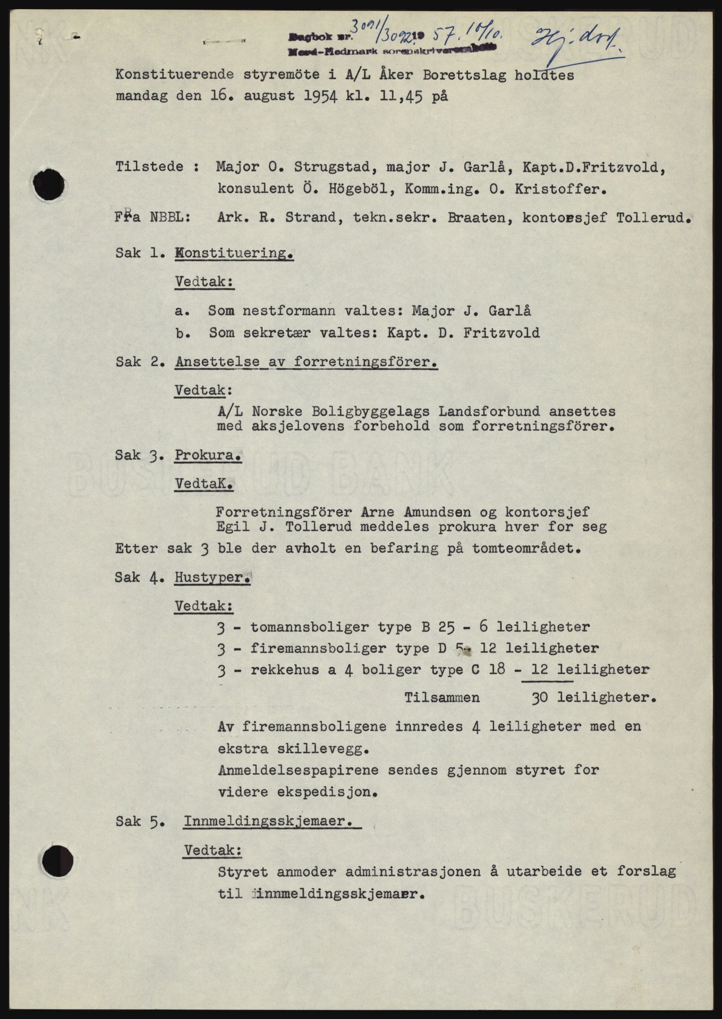 Nord-Hedmark sorenskriveri, SAH/TING-012/H/Hc/L0011: Pantebok nr. 11, 1956-1957, Dagboknr: 3091/1957