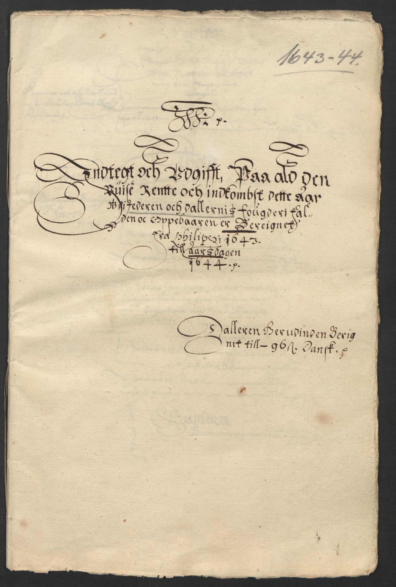 Rentekammeret inntil 1814, Reviderte regnskaper, Lensregnskaper, RA/EA-5023/R/Rb/Rbs/L0027: Stavanger len, 1642-1644