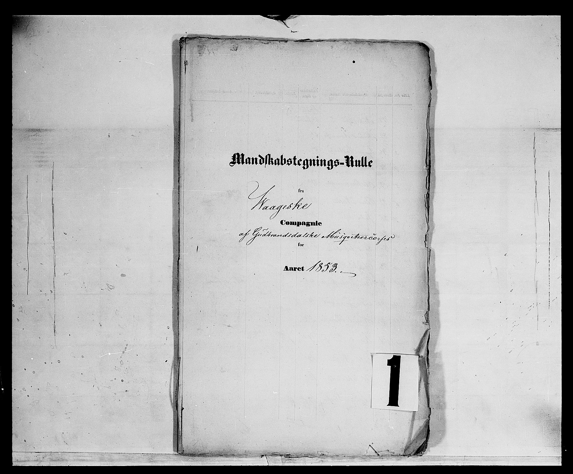 Fylkesmannen i Oppland, SAH/FYO-002/1/K/Ka/L1153: Gudbrandsdalen nasjonale musketérkorps - Vaageske kompani, 1818-1860, s. 4859