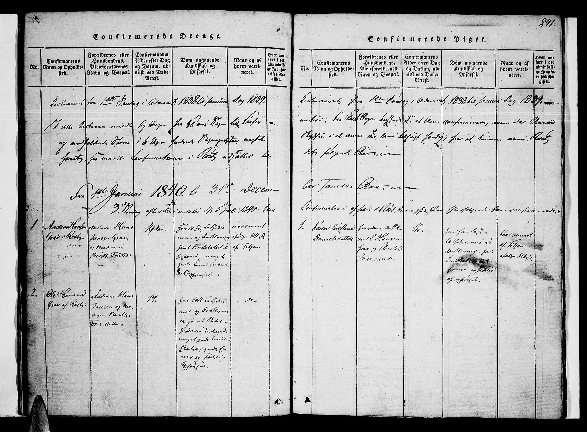 Ministerialprotokoller, klokkerbøker og fødselsregistre - Nordland, SAT/A-1459/807/L0120: Ministerialbok nr. 807A03, 1821-1848, s. 241