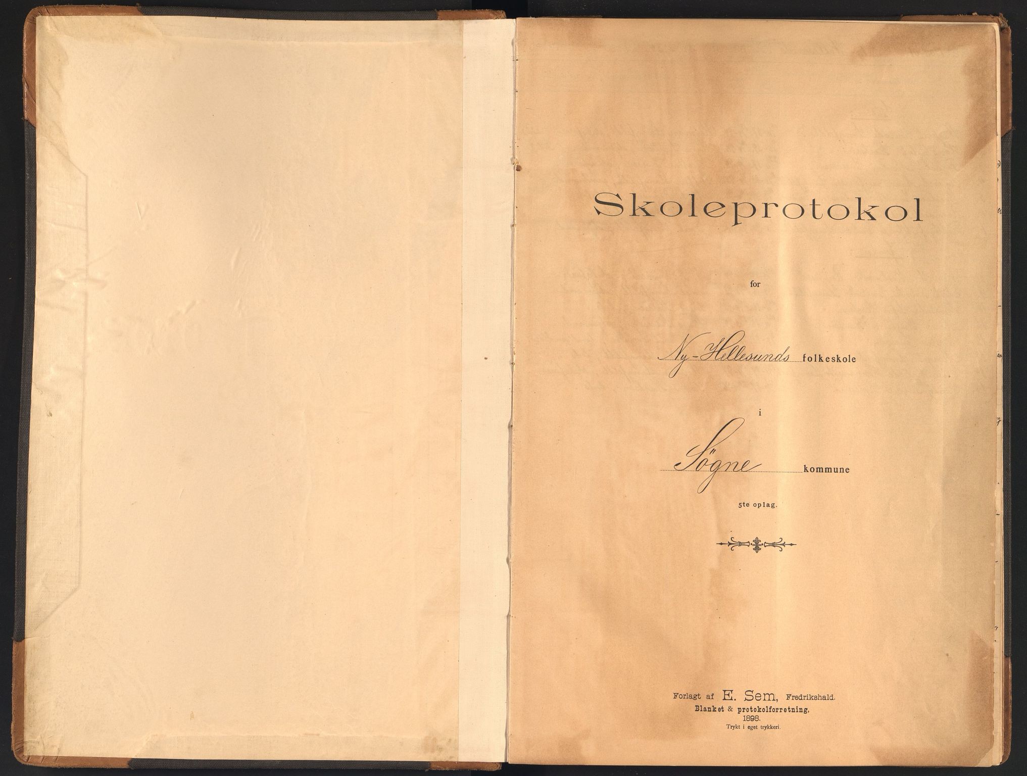 Søgne kommune - Ny Hellesund Krets, ARKSOR/1018SØ556/H/L0002: Skoleprotokoll (d), 1900-1922