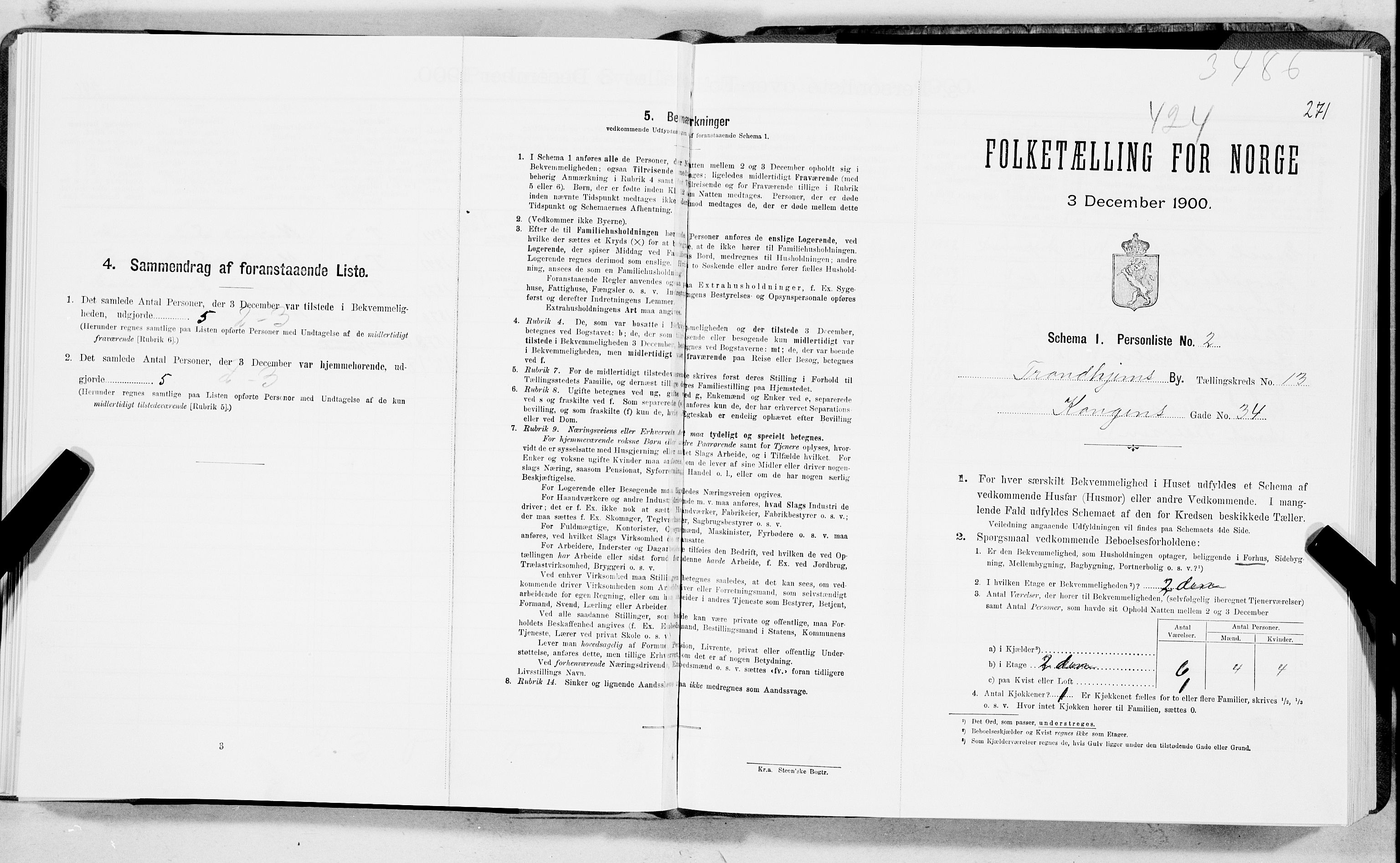 SAT, Folketelling 1900 for 1601 Trondheim kjøpstad, 1900, s. 2310