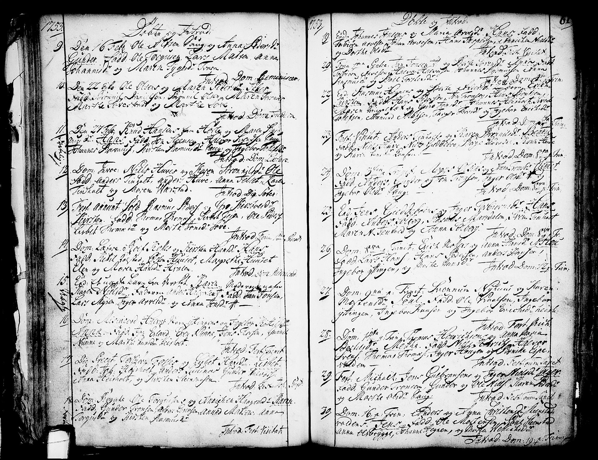 Holla kirkebøker, SAKO/A-272/F/Fa/L0001: Ministerialbok nr. 1, 1717-1779, s. 61