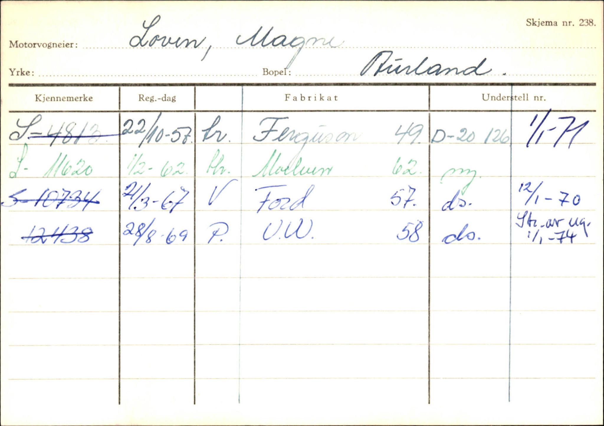 Statens vegvesen, Sogn og Fjordane vegkontor, AV/SAB-A-5301/4/F/L0125: Eigarregister Sogndal V-Å. Aurland A-Å. Fjaler A-N, 1945-1975, s. 846