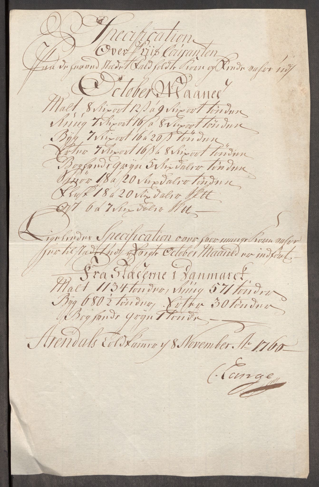 Rentekammeret inntil 1814, Realistisk ordnet avdeling, AV/RA-EA-4070/Oe/L0006: [Ø1]: Priskuranter, 1758-1760, s. 859