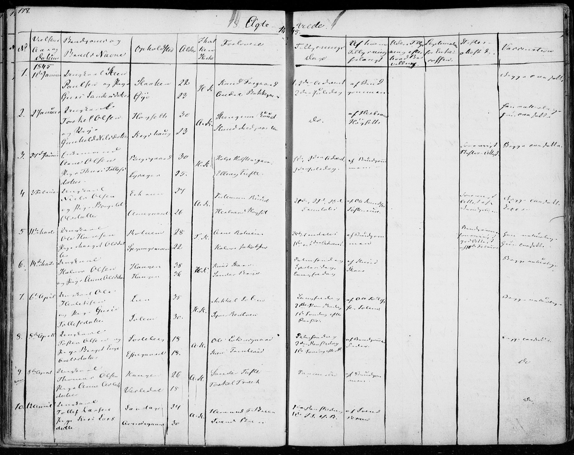 Ål kirkebøker, AV/SAKO-A-249/F/Fa/L0005: Ministerialbok nr. I 5, 1825-1848, s. 178
