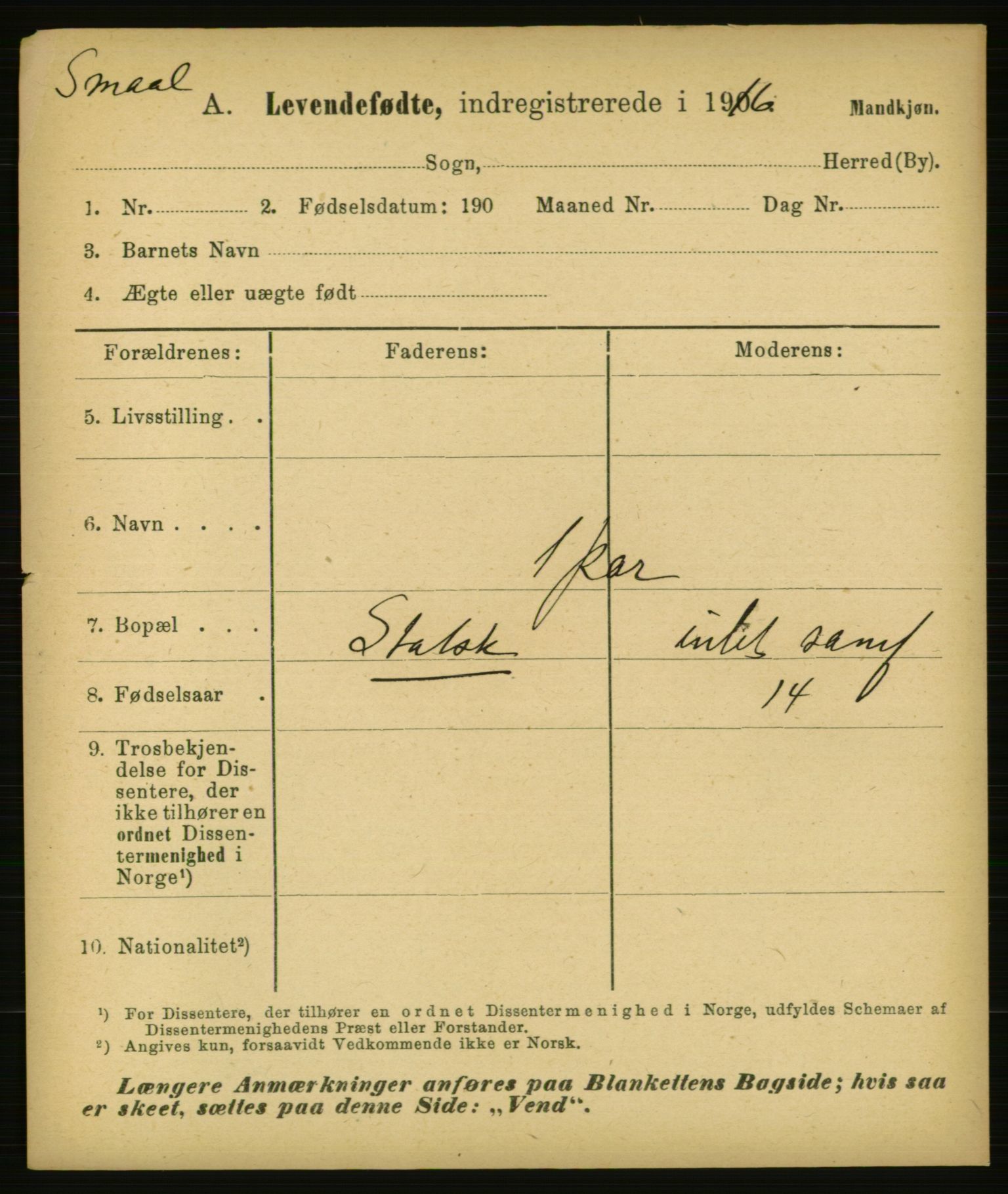 Statistisk sentralbyrå, Sosiodemografiske emner, Befolkning, AV/RA-S-2228/E/L0014: Fødte, gifte, døde dissentere., 1916, s. 1719