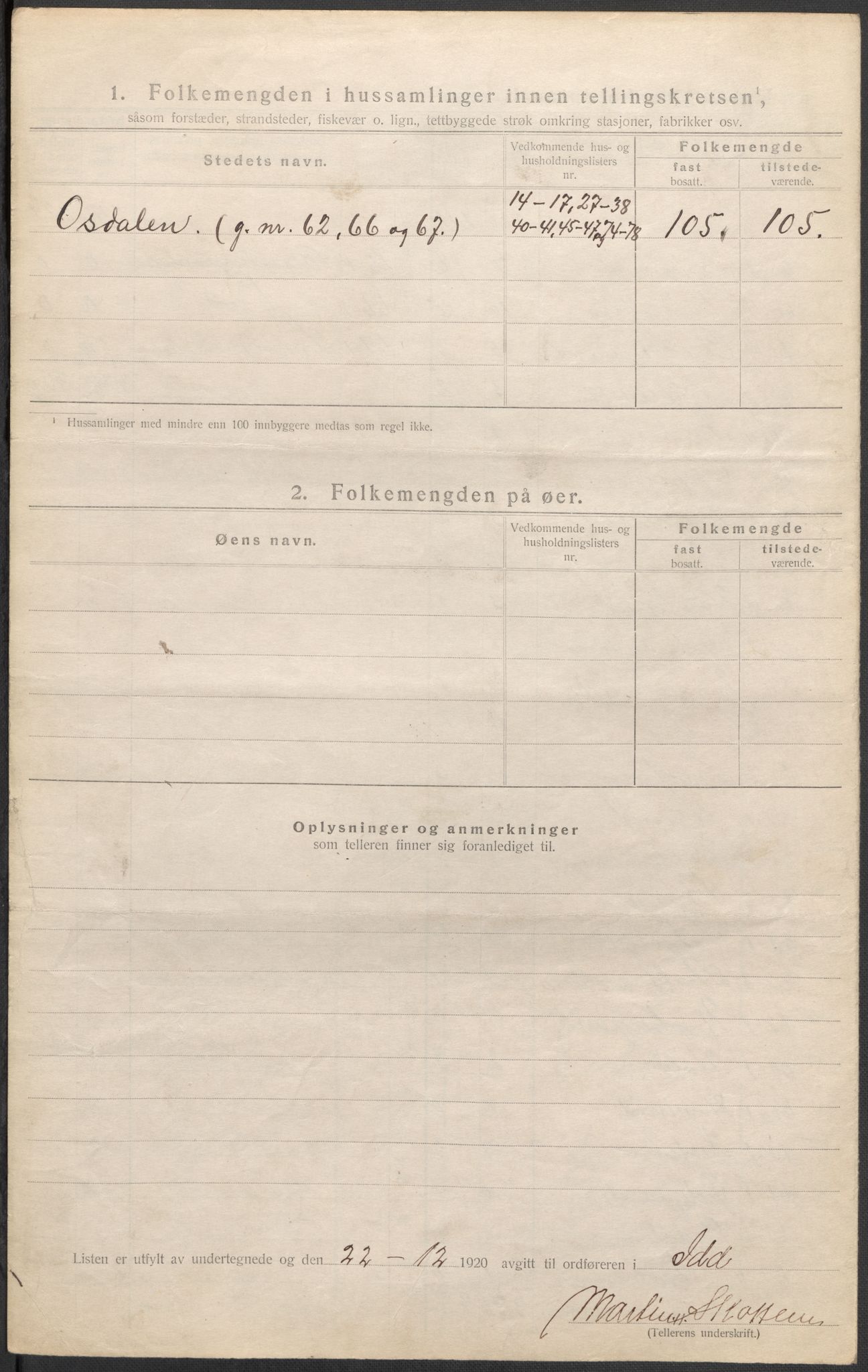 SAO, Folketelling 1920 for 0117 Idd herred, 1920, s. 22
