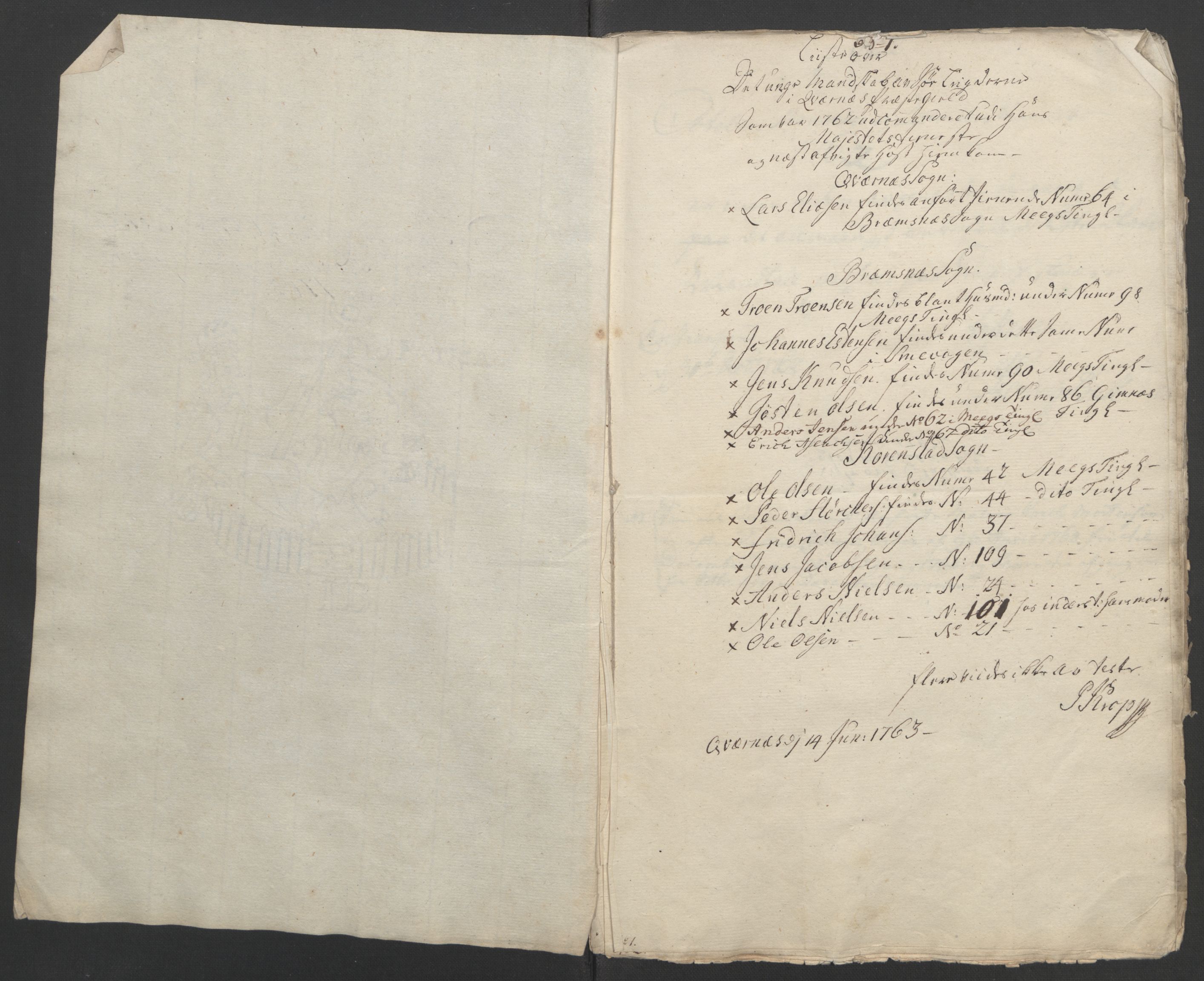 Rentekammeret inntil 1814, Reviderte regnskaper, Fogderegnskap, AV/RA-EA-4092/R56/L3841: Ekstraskatten Nordmøre, 1762-1763, s. 164