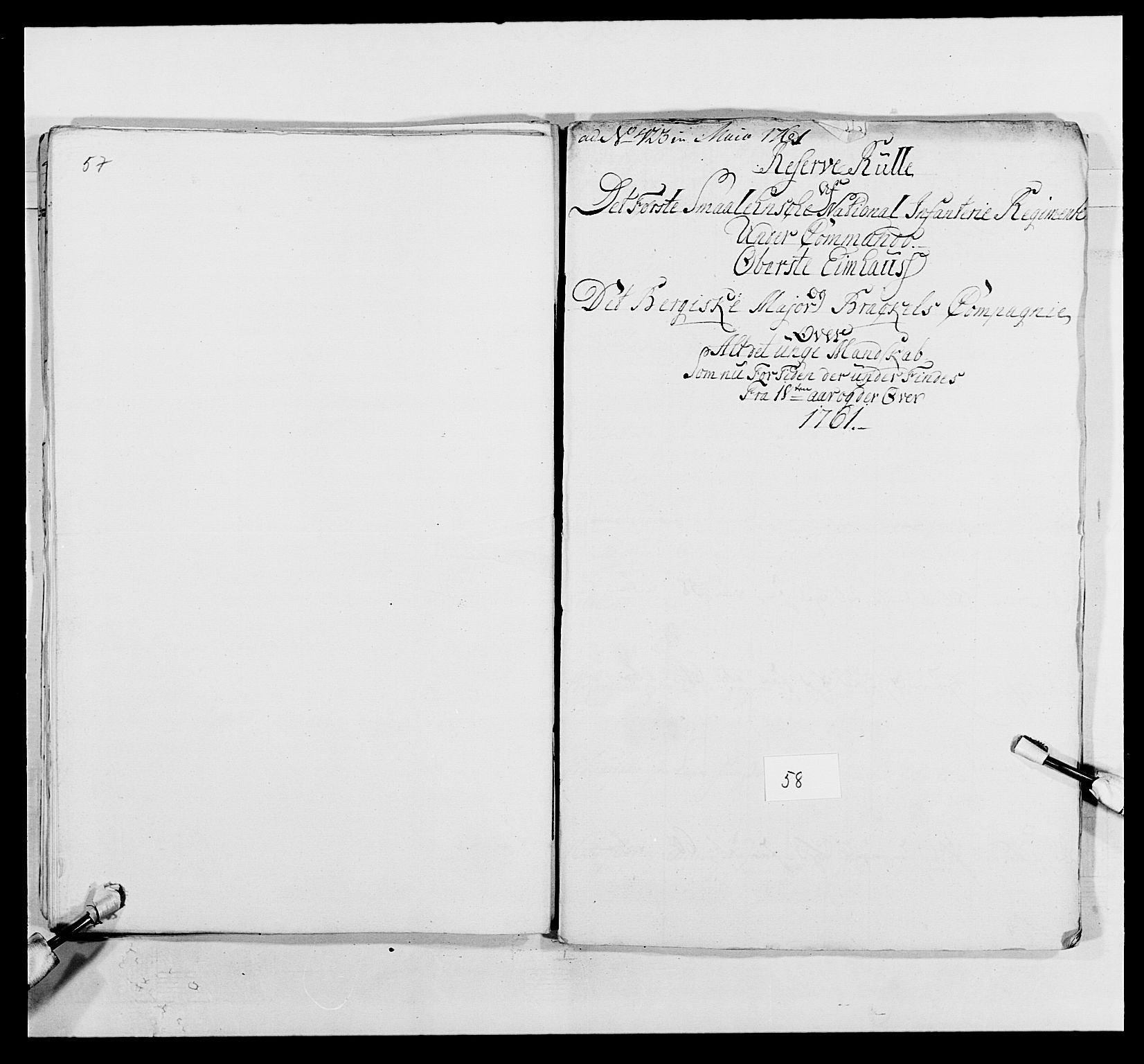 Kommanderende general (KG I) med Det norske krigsdirektorium, AV/RA-EA-5419/E/Ea/L0495: 1. Smålenske regiment, 1732-1763, s. 743