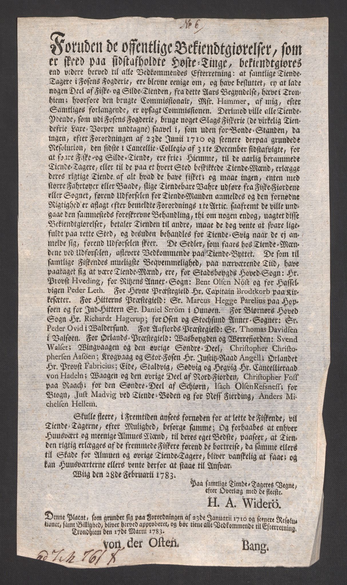 Danske Kanselli 1572-1799, AV/RA-EA-3023/F/Fc/Fcc/Fcca/L0248: Norske innlegg 1572-1799, 1783, s. 87