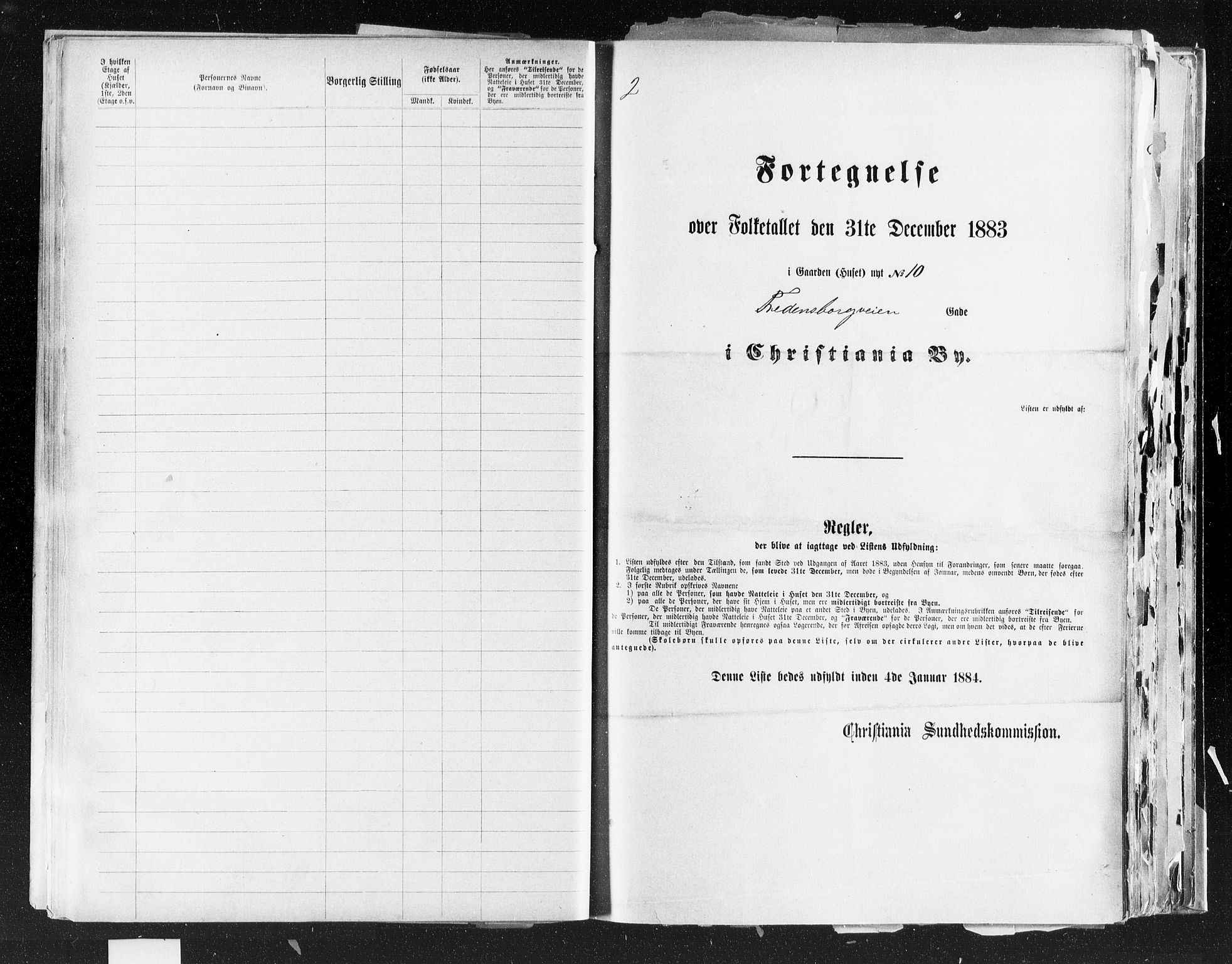 OBA, Kommunal folketelling 31.12.1883 for Kristiania kjøpstad, 1883, s. 1098