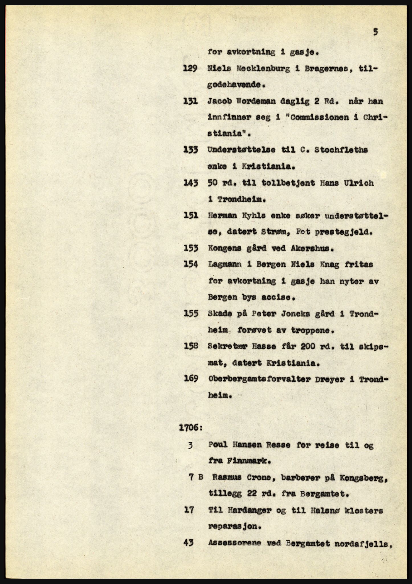 Riksarkivet, Seksjon for eldre arkiv og spesialsamlinger, AV/RA-EA-6797/H/Ha, 1953, s. 5