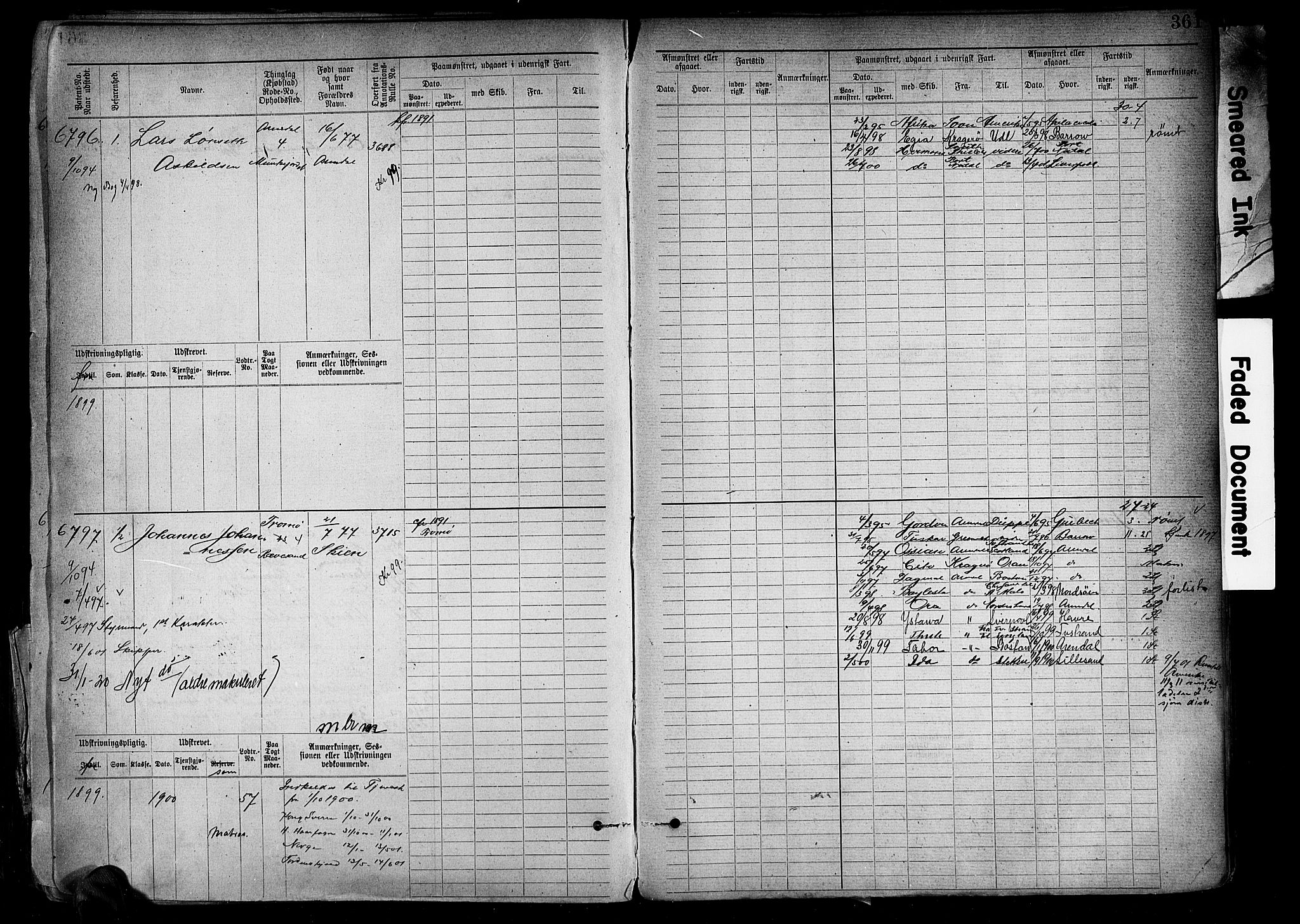 Arendal mønstringskrets, AV/SAK-2031-0012/F/Fb/L0018: Hovedrulle A nr 6077-6849, S-16, 1892-1894, s. 363
