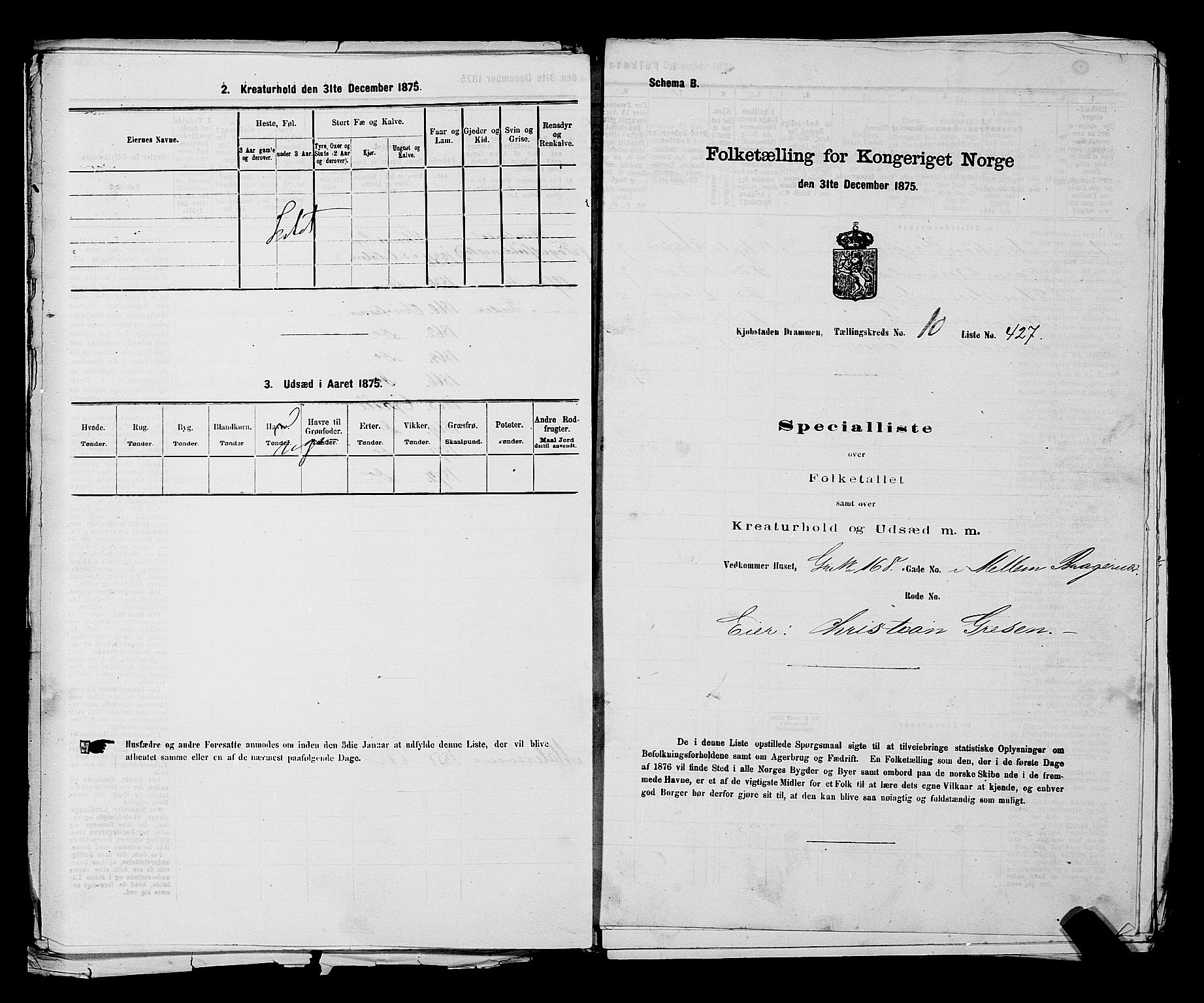SAKO, Folketelling 1875 for 0602 Drammen kjøpstad, 1875, s. 974