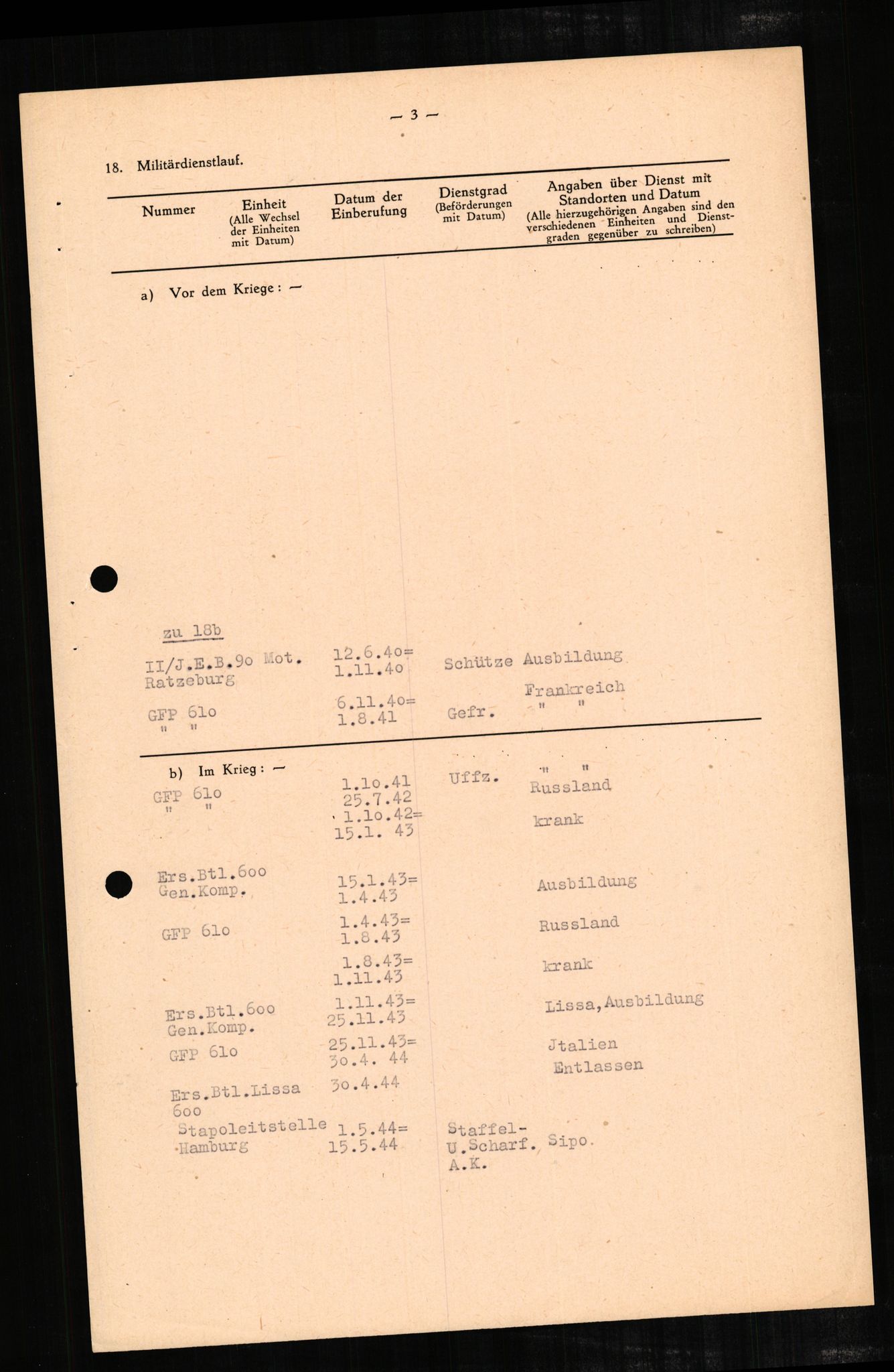 Forsvaret, Forsvarets overkommando II, RA/RAFA-3915/D/Db/L0003: CI Questionaires. Tyske okkupasjonsstyrker i Norge. Tyskere., 1945-1946, s. 475